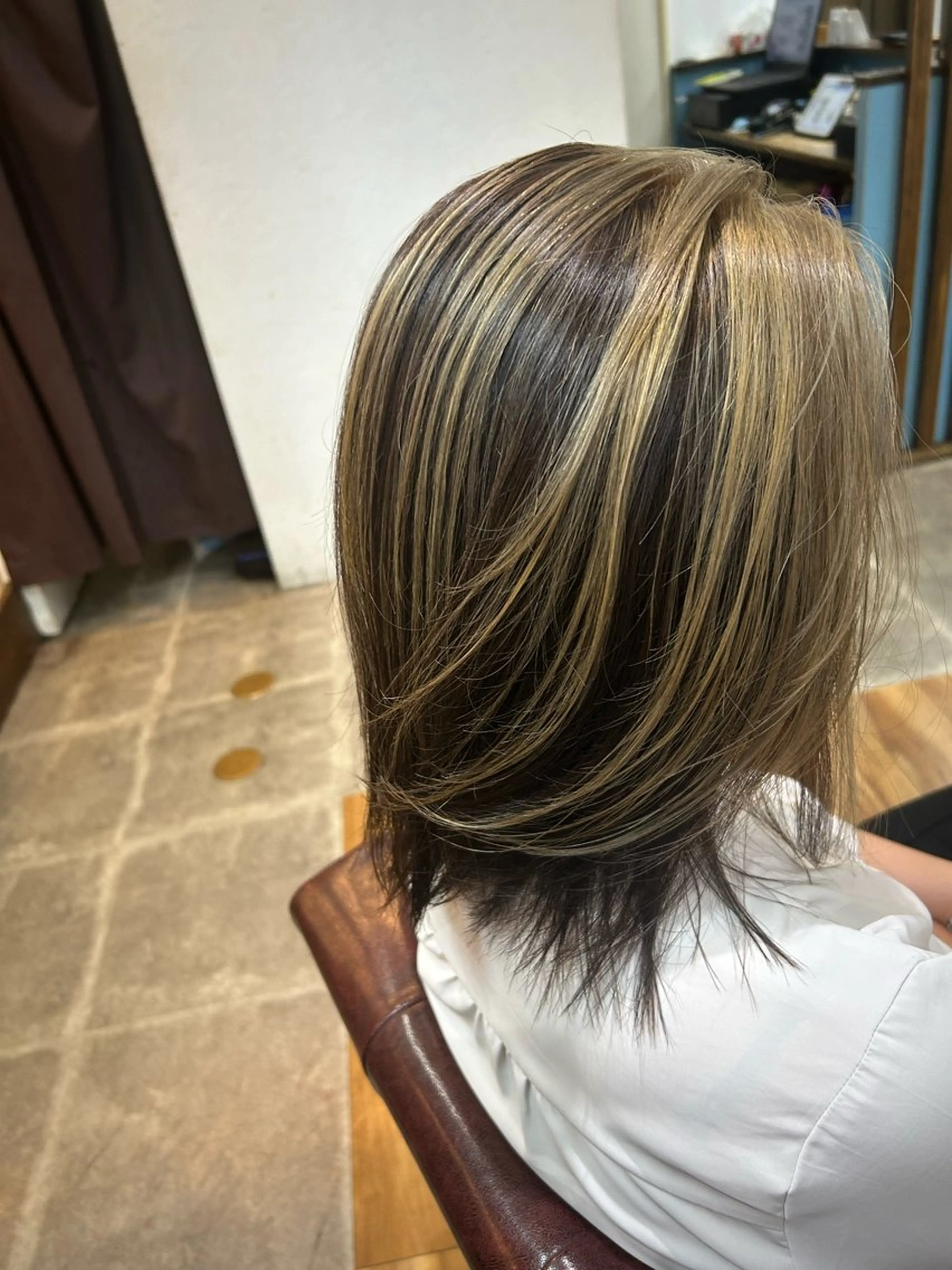 ショート カラー ミストバング  フェイスフレーミング インナーカラー 顔周りカット カット ヘアカラー CECIL hair なんば店所属・メンズパーマ 艶髪☆店長☆有馬のヘアスタイル