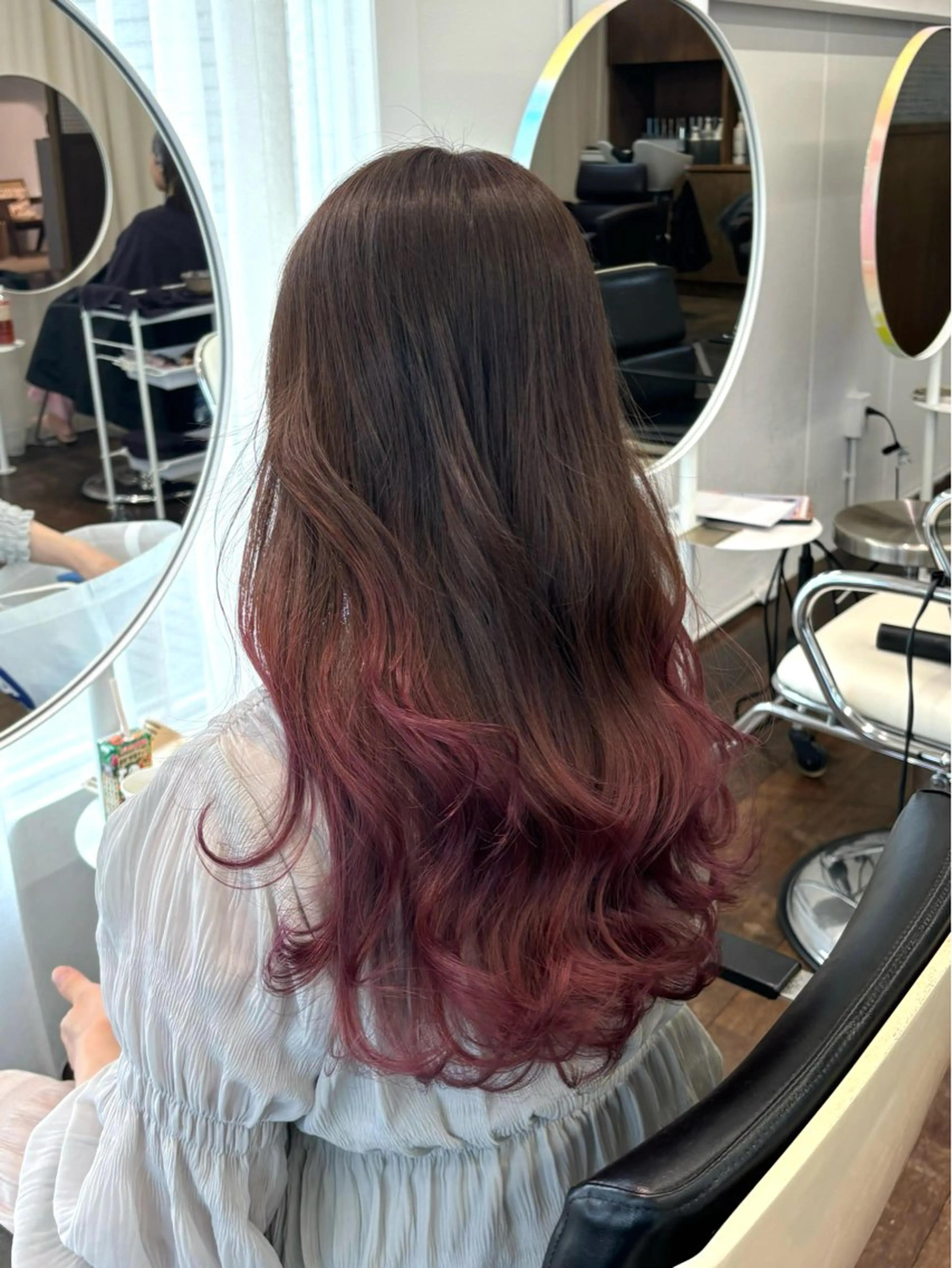 ロング ヘアカラー トリートメント 韓国レイヤー/ヘア カラー🎀ayamiのヘアスタイル