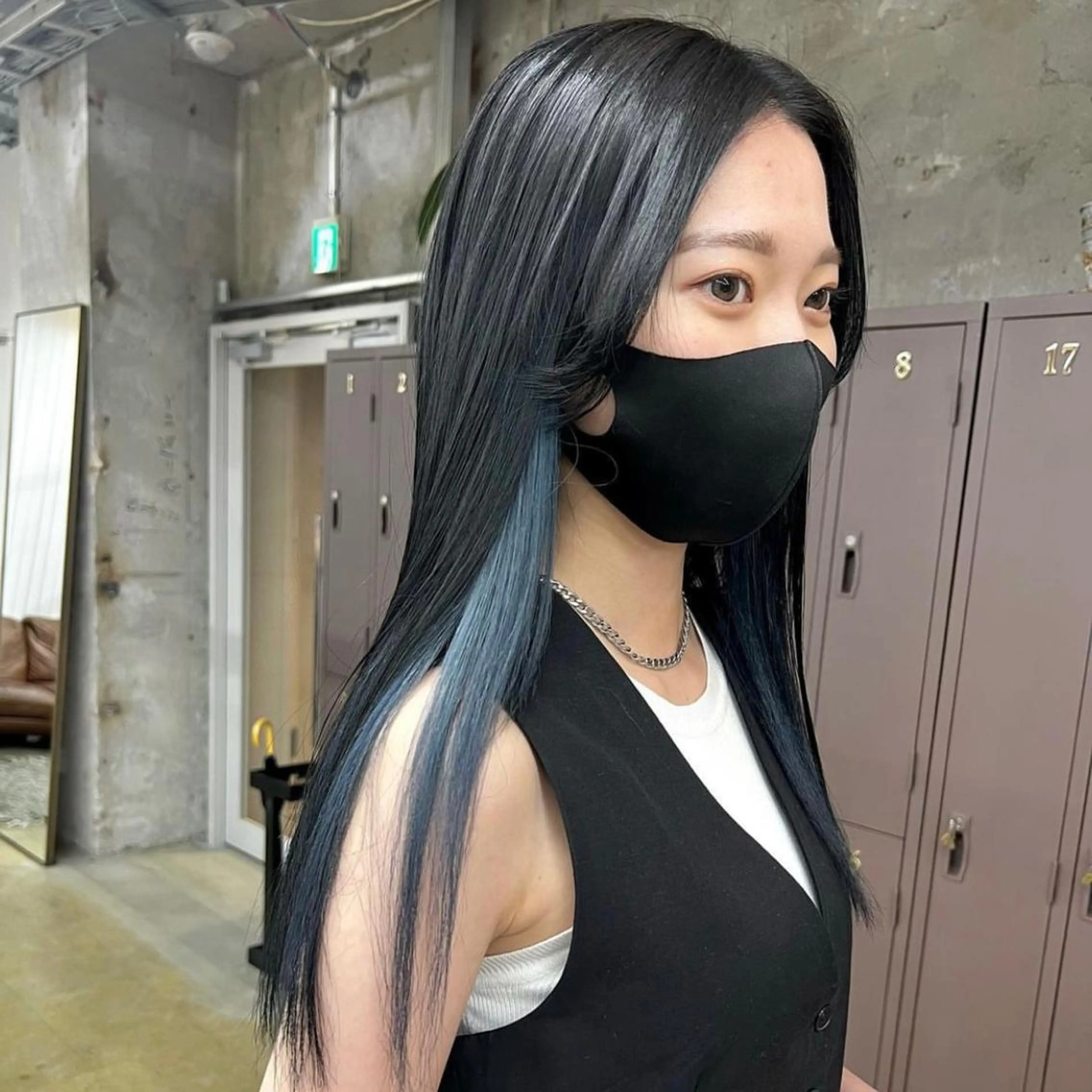 ロング カラー インナーカラー ロング カット ヘアカラー 韓国 /男女🆗 細江　美紅のヘアスタイル