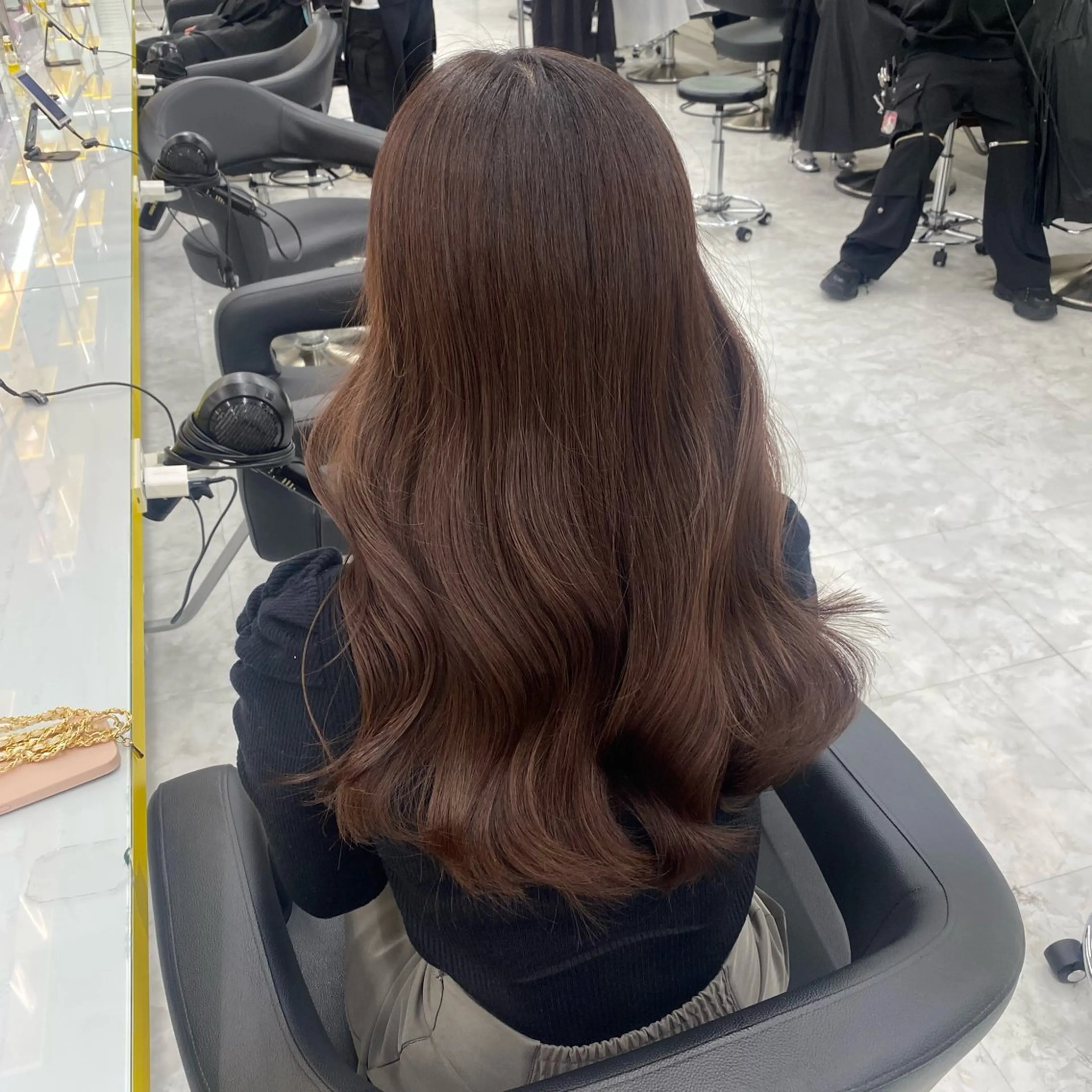 ミディアム カラー パーマ ヘアアレンジ メンズ キッズ ブラウンカラー ピンクカラー ピンクブラウン ヘアカラー Lumo所属・💖横浜ブリーチなし 💖MIHOのヘアスタイル