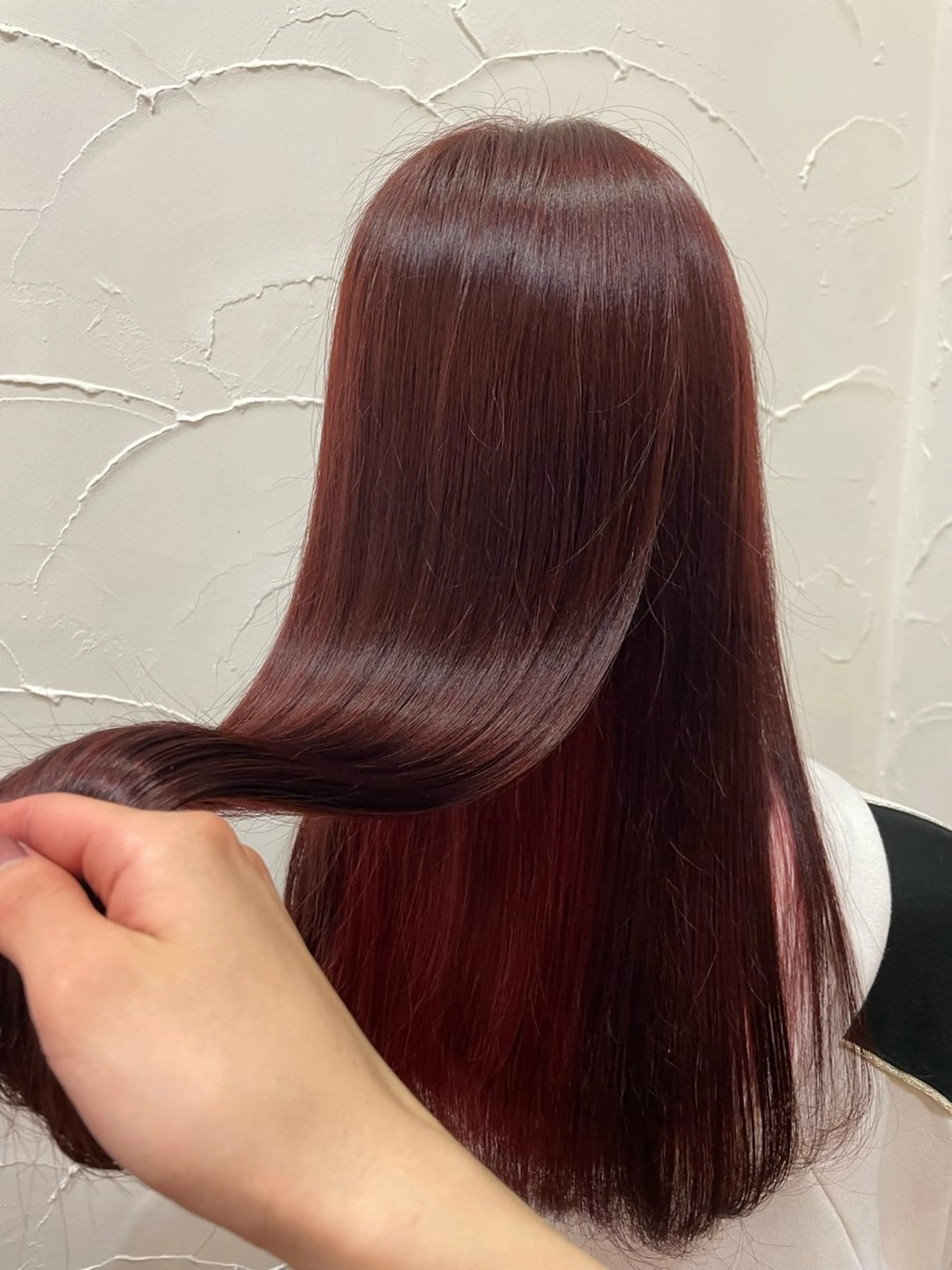 ロング カラー パーマ 髪質改善 UN BLEACHのヘアスタイル
