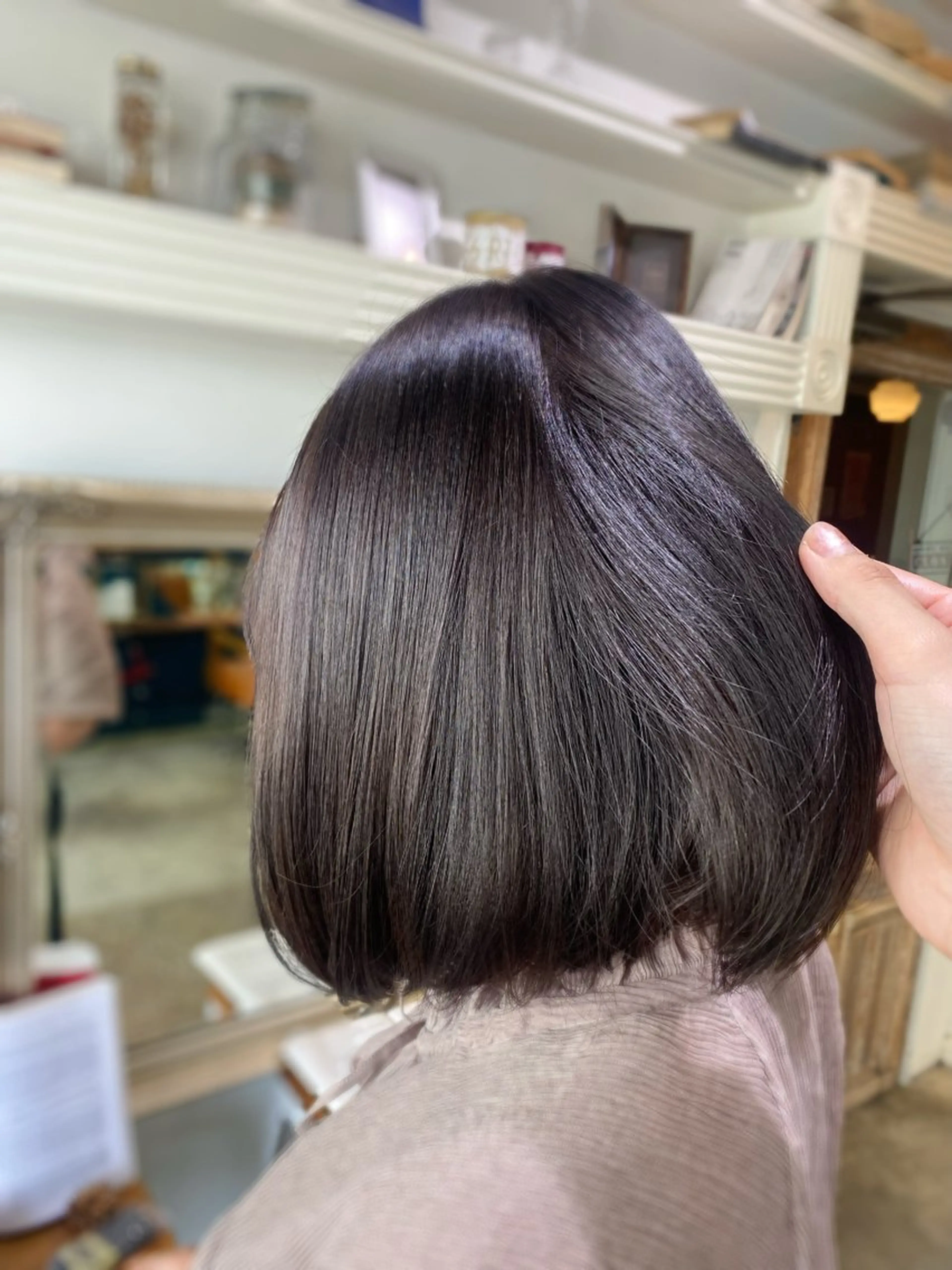ミディアム カラー ヘアアレンジ 透明感カラー グレージュ ラベンダーカラー ラベンダーグレージュ ラベンダーグレー Narumi 🧚‍♂️のマツエク・マツパデザイン