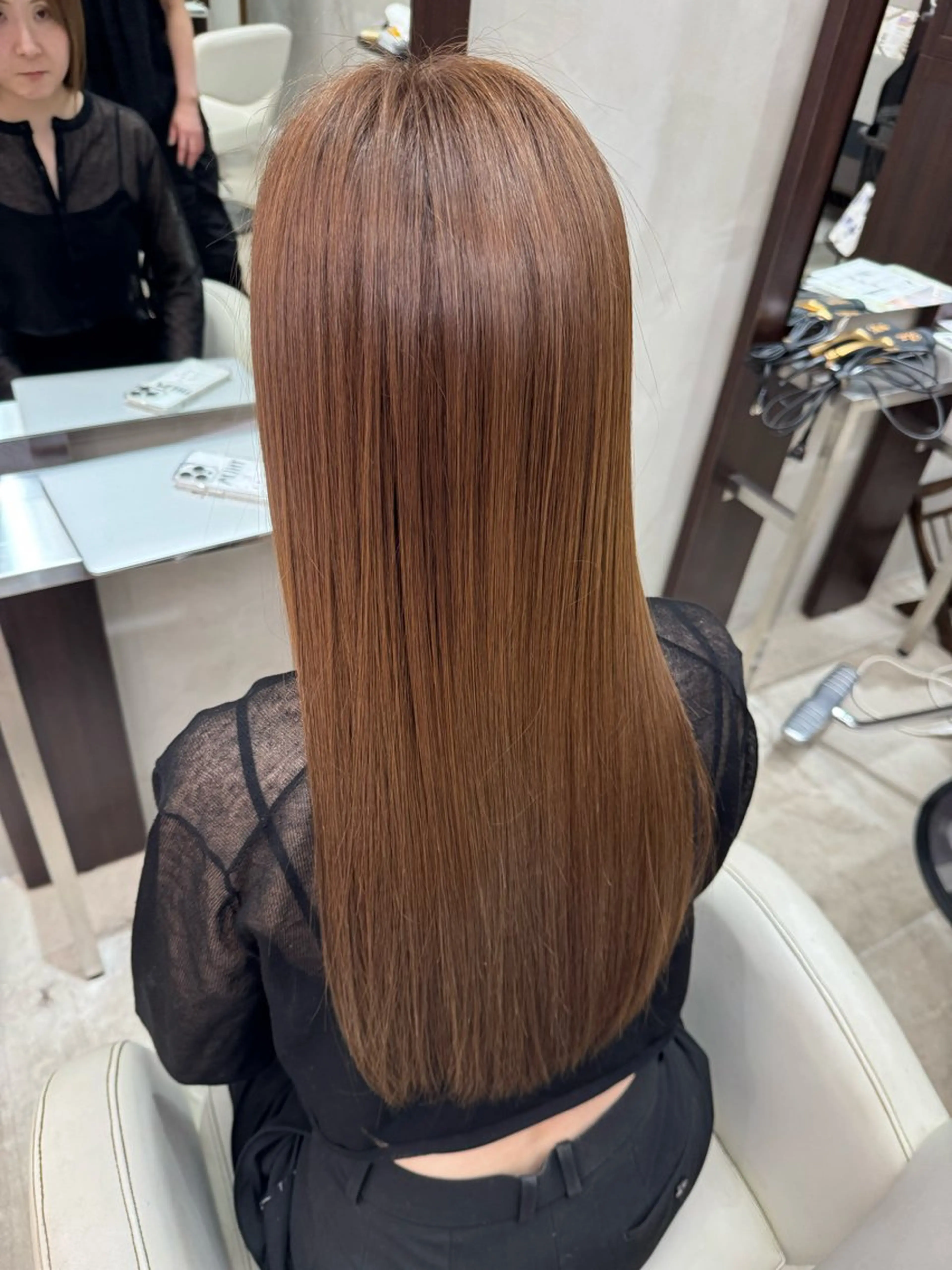 ロング 酸性ストレート 縮毛矯正 三澤 廉のヘアスタイル