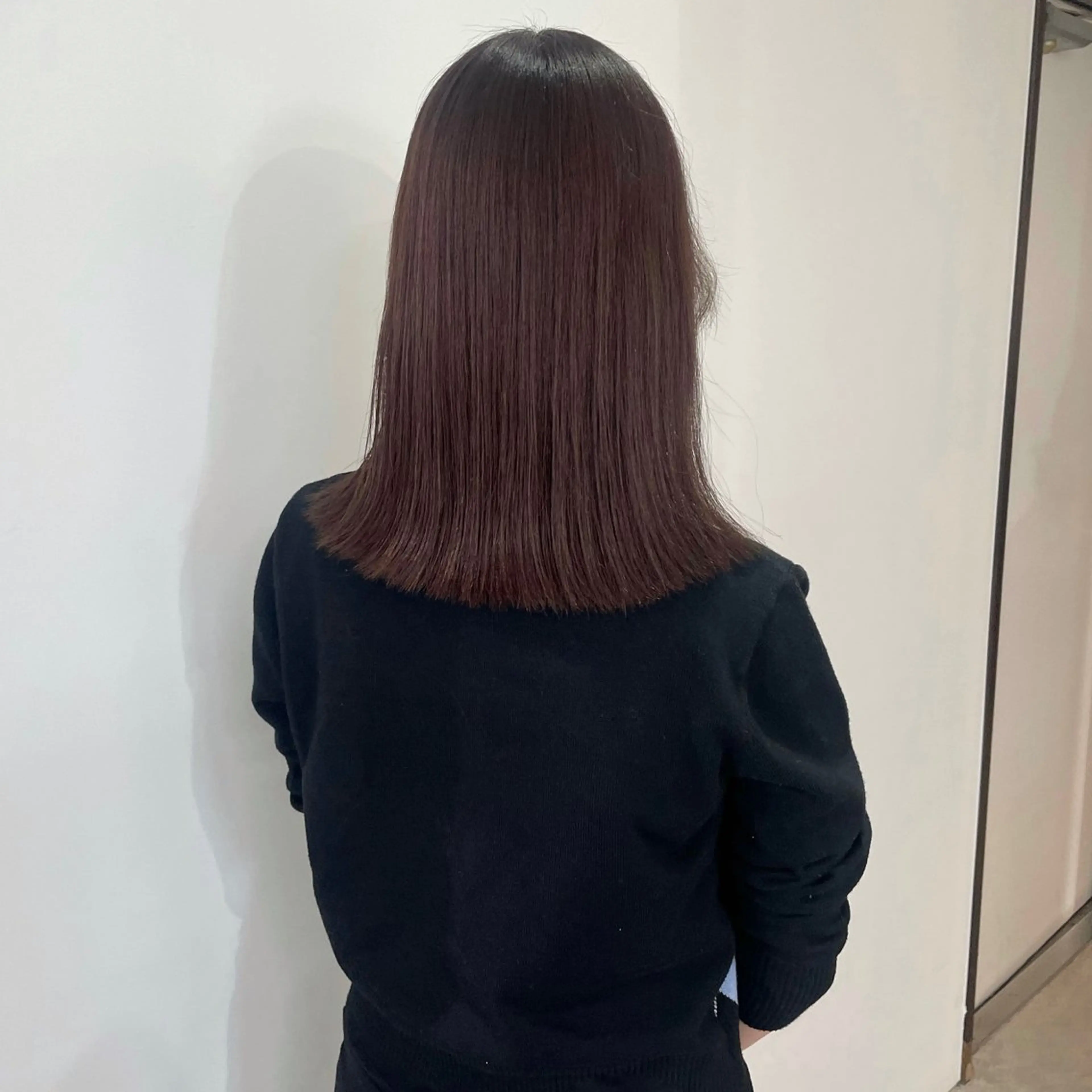 ミディアム カラー 透明感カラー 顔まわりレイヤー 顔周りカット レイヤーカット ヘアカラー トリートメント nonoka/ レイヤー透明感カラーのヘアスタイル