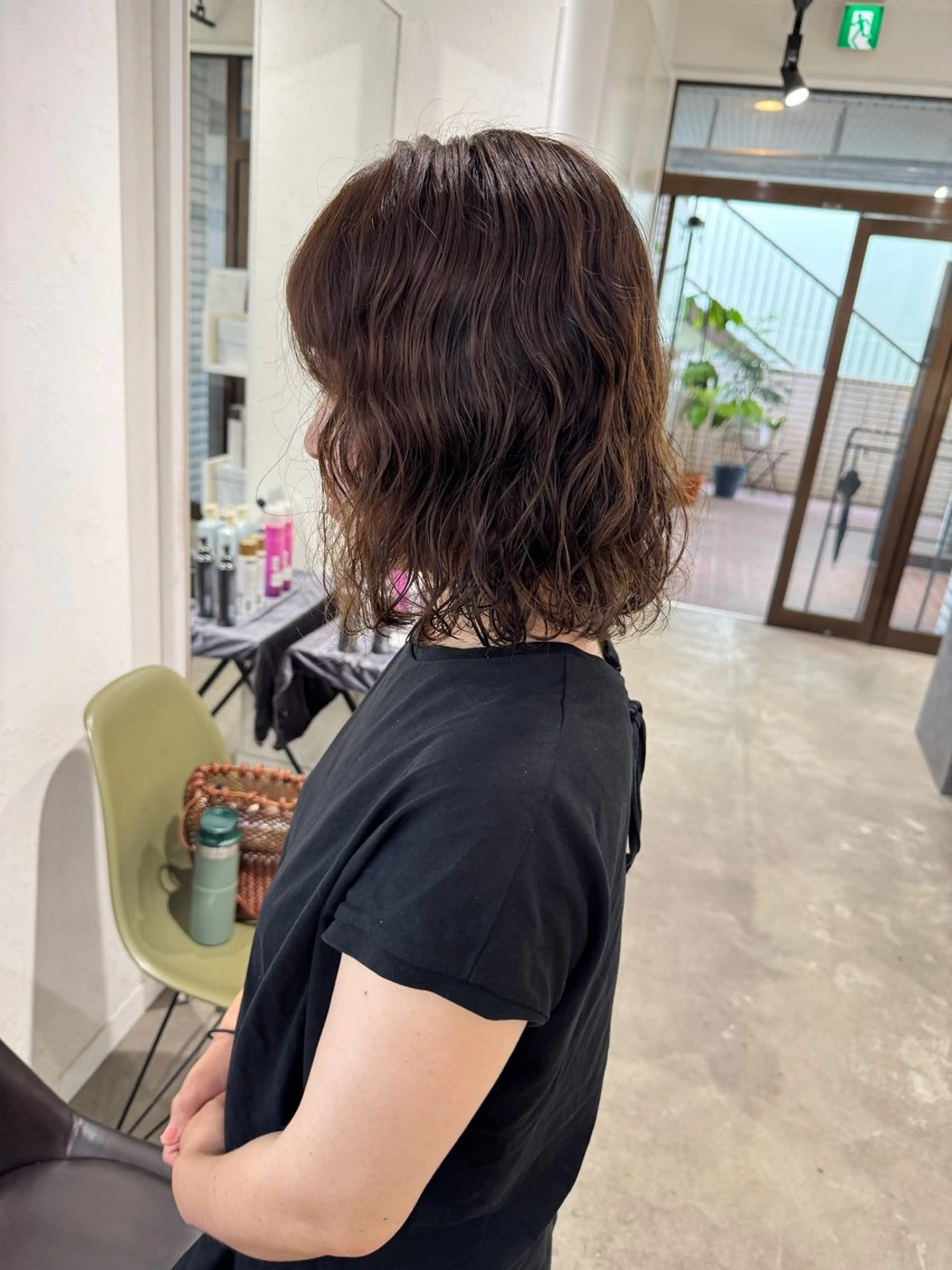 パーマ カット パーマ ハイトーン/レイヤー /艶カラー🎀のヘアスタイル