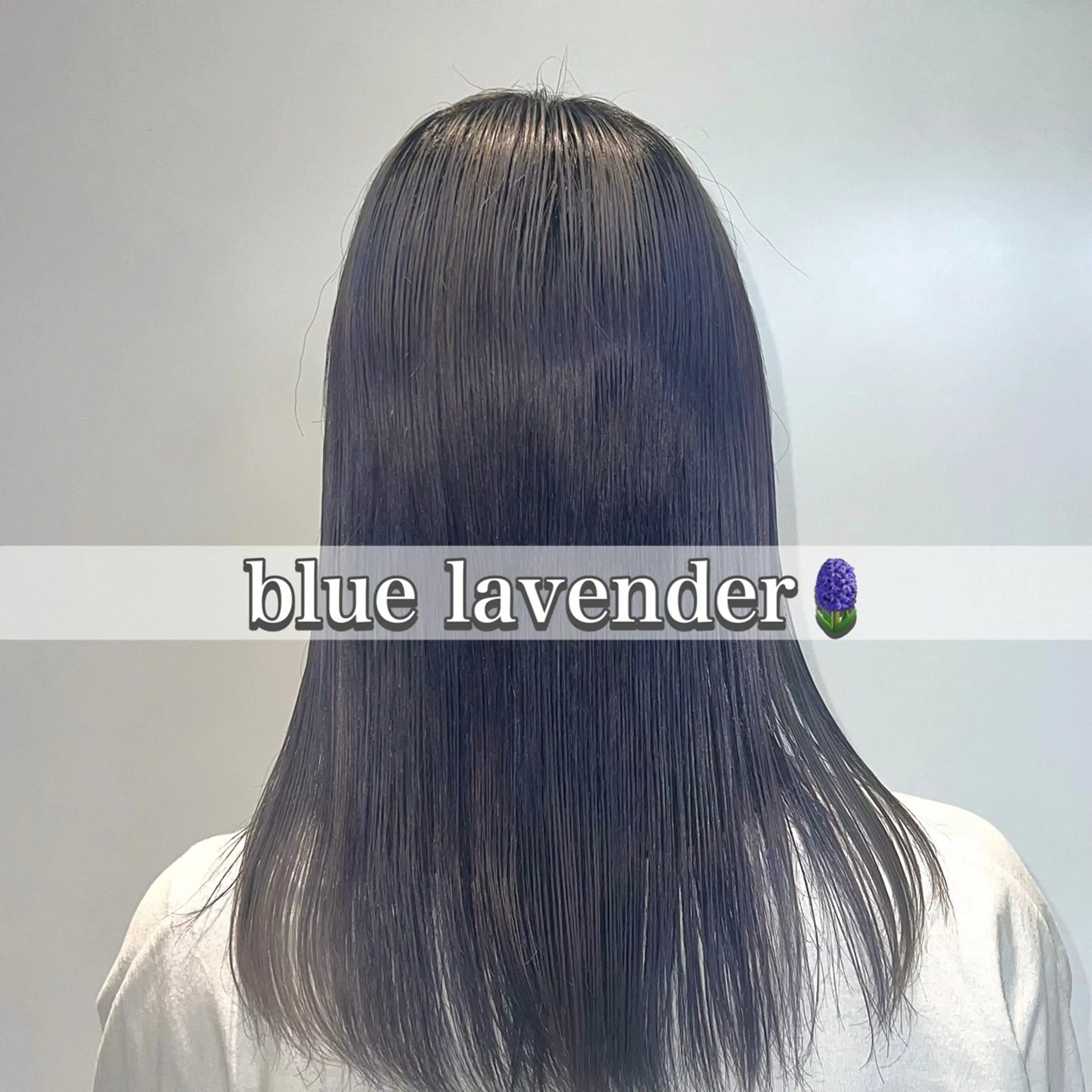ロング カラー ヘアアレンジ ブリーチ ブルーカラー ブルーラベンダー 透明感カラー ラベンダーカラー 谷井 実結樹のヘアスタイル
