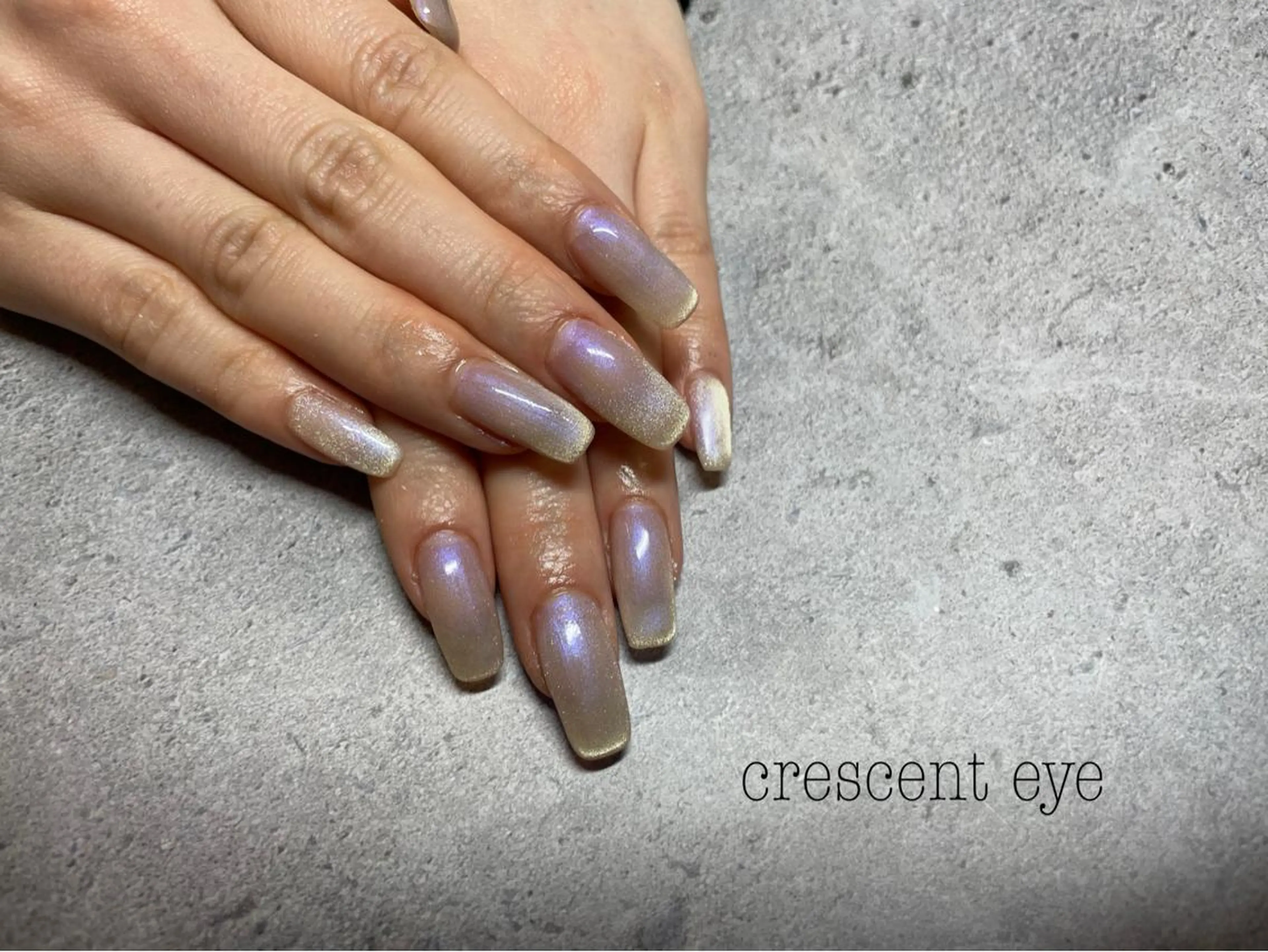 セミロング ネイル Crescent Eye濱谷のネイルデザイン