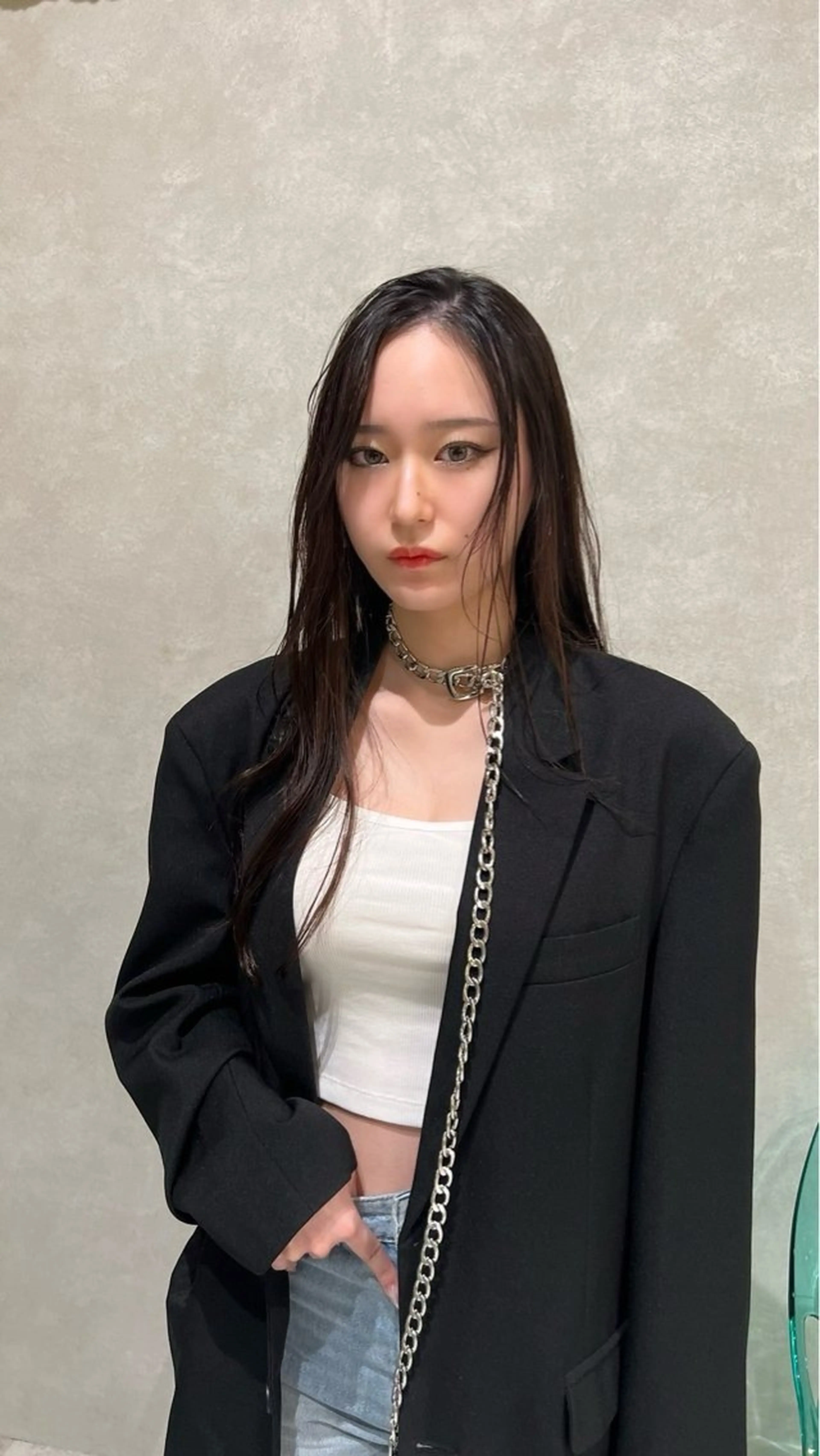 セミロング 韓国風カラー 韓国風ヘア ヘアカラー トリートメント ヘアセット 韓国風艶カラー 🇰🇷🩶/REIのヘアスタイル