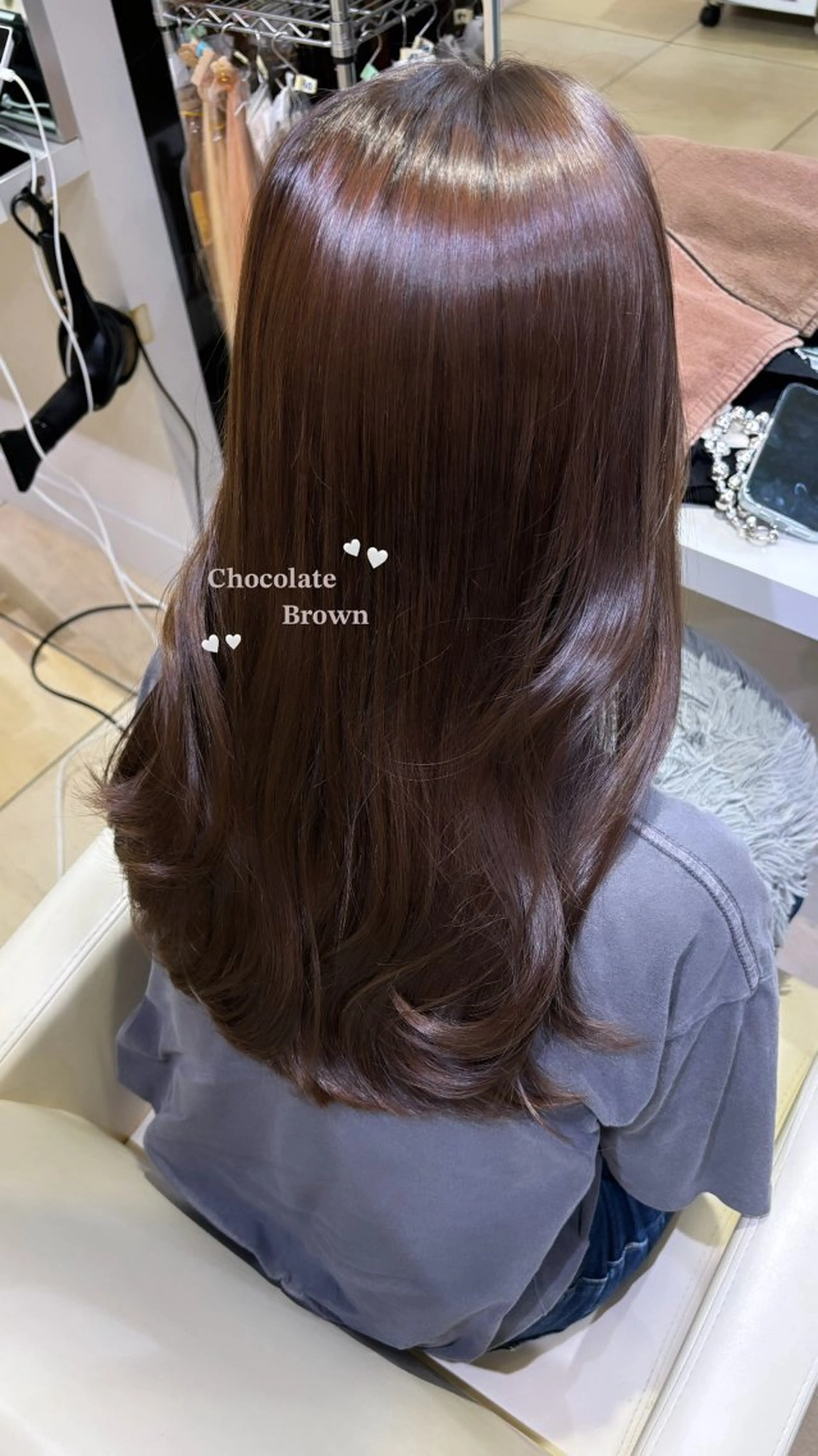 ロング カラー ブラウンカラー ヘアカラー トリートメント 暖色カラー/ NOA.⋆𝜗𝜚のヘアスタイル