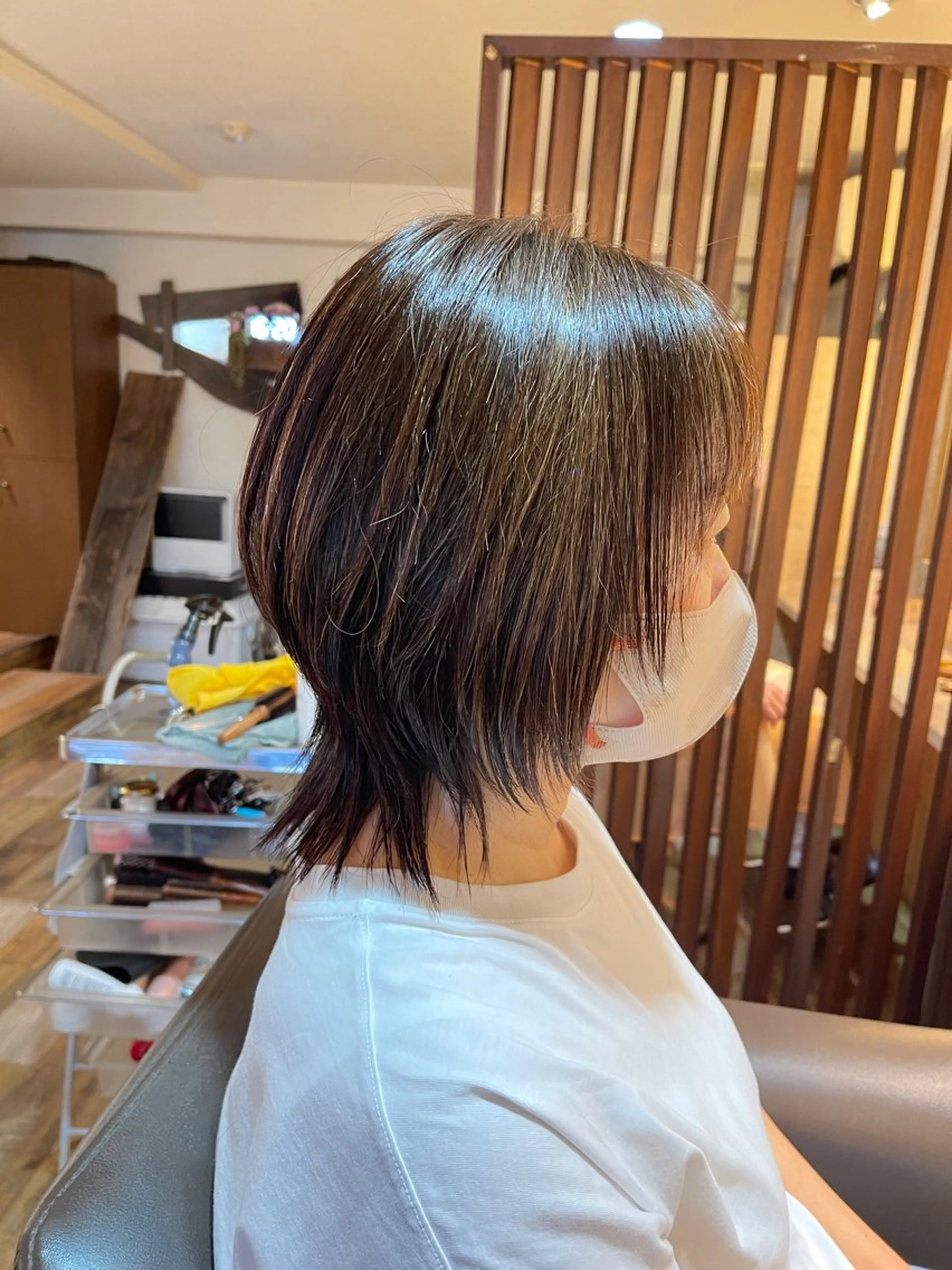 ミディアム カット ヘアカラー 美髪矯正/縮毛矯正 越野雄大のヘアスタイル