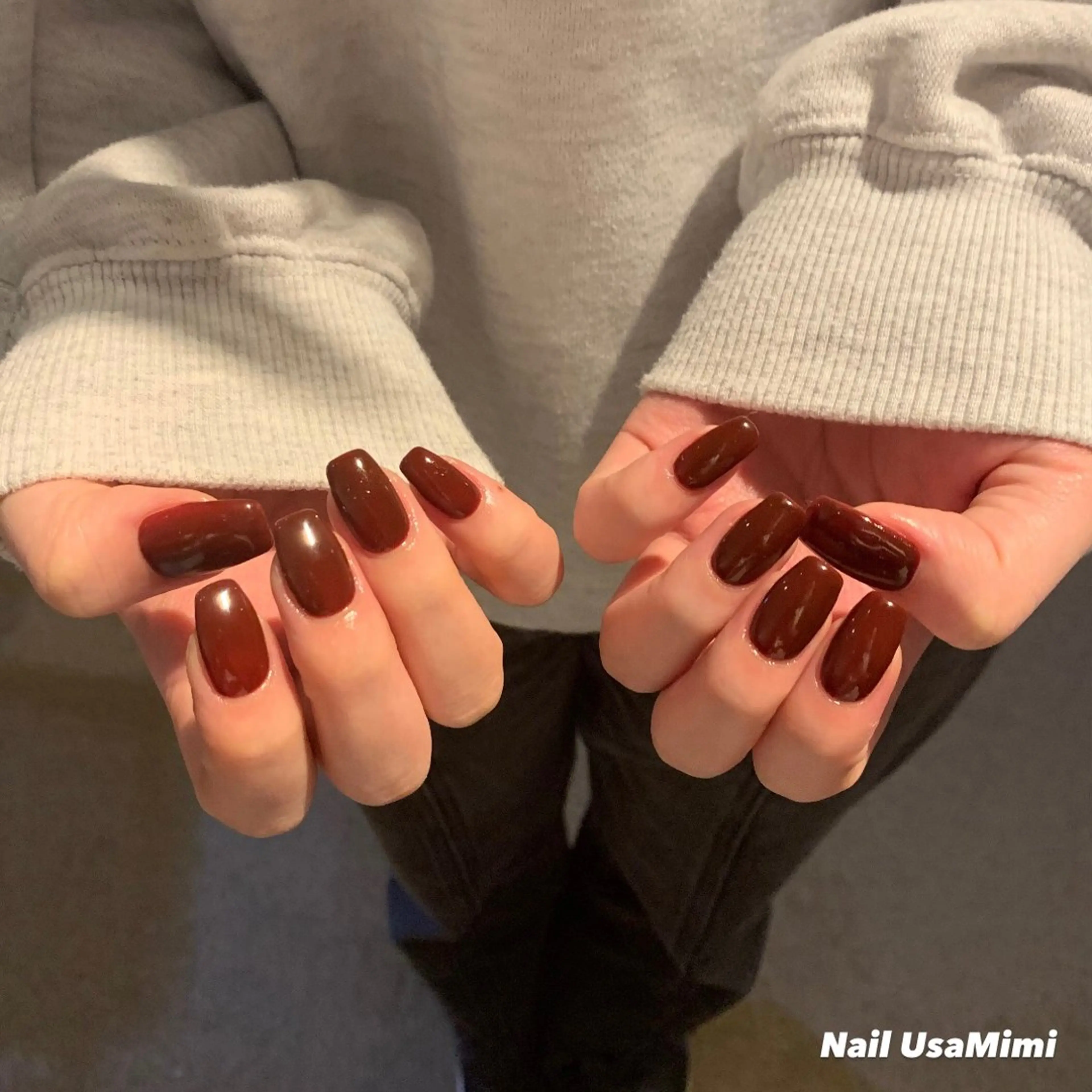 ネイル ジェルネイル マグネットネイル 持ち込み ワンカラーネイル パラジェル 本町ネイルNail UsaMimiのネイルデザイン