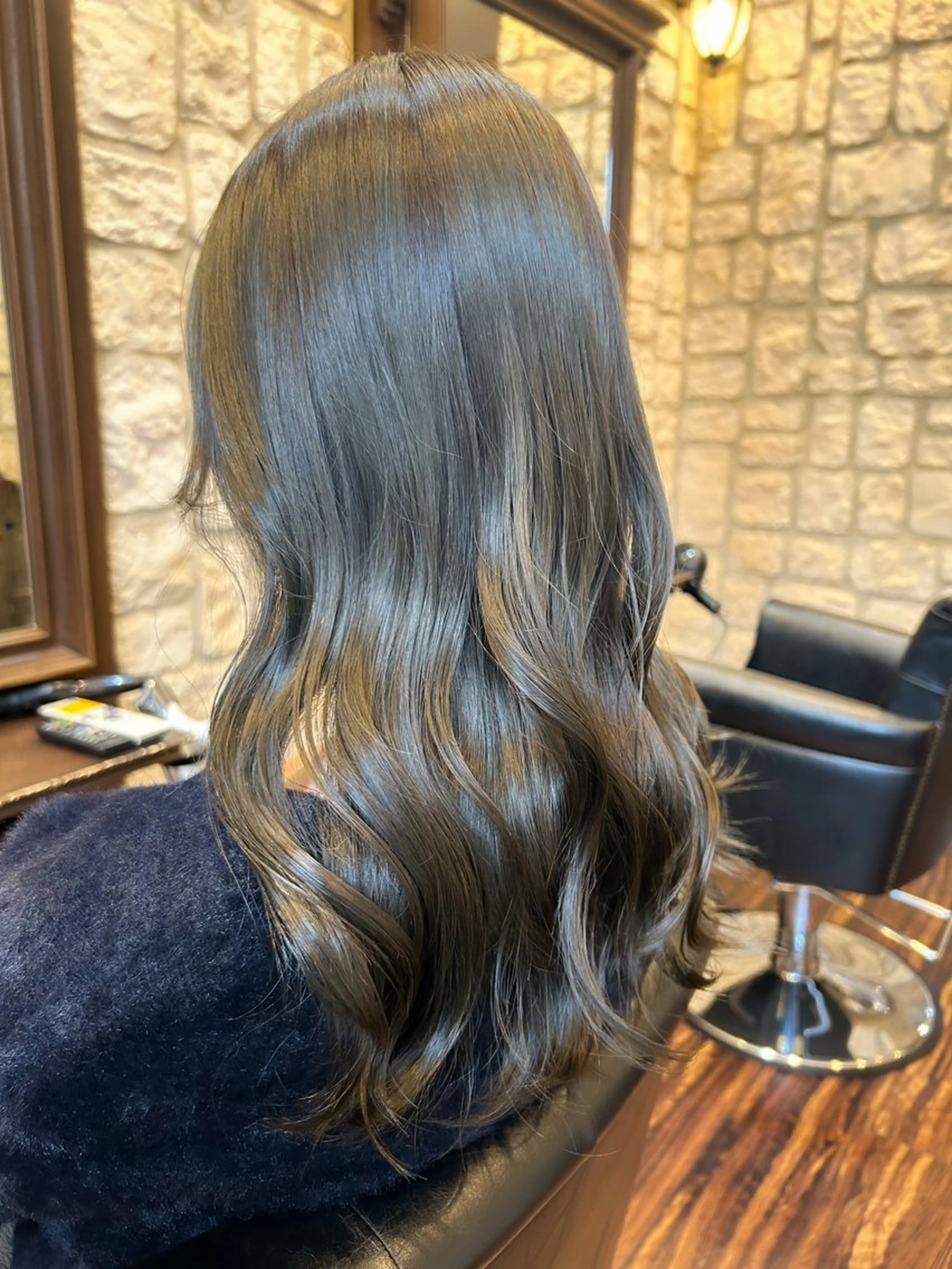 ロング カラー グレージュ オリーブグレージュ オリーブグレー 🪼宮当 亜海🪼のヘアスタイル