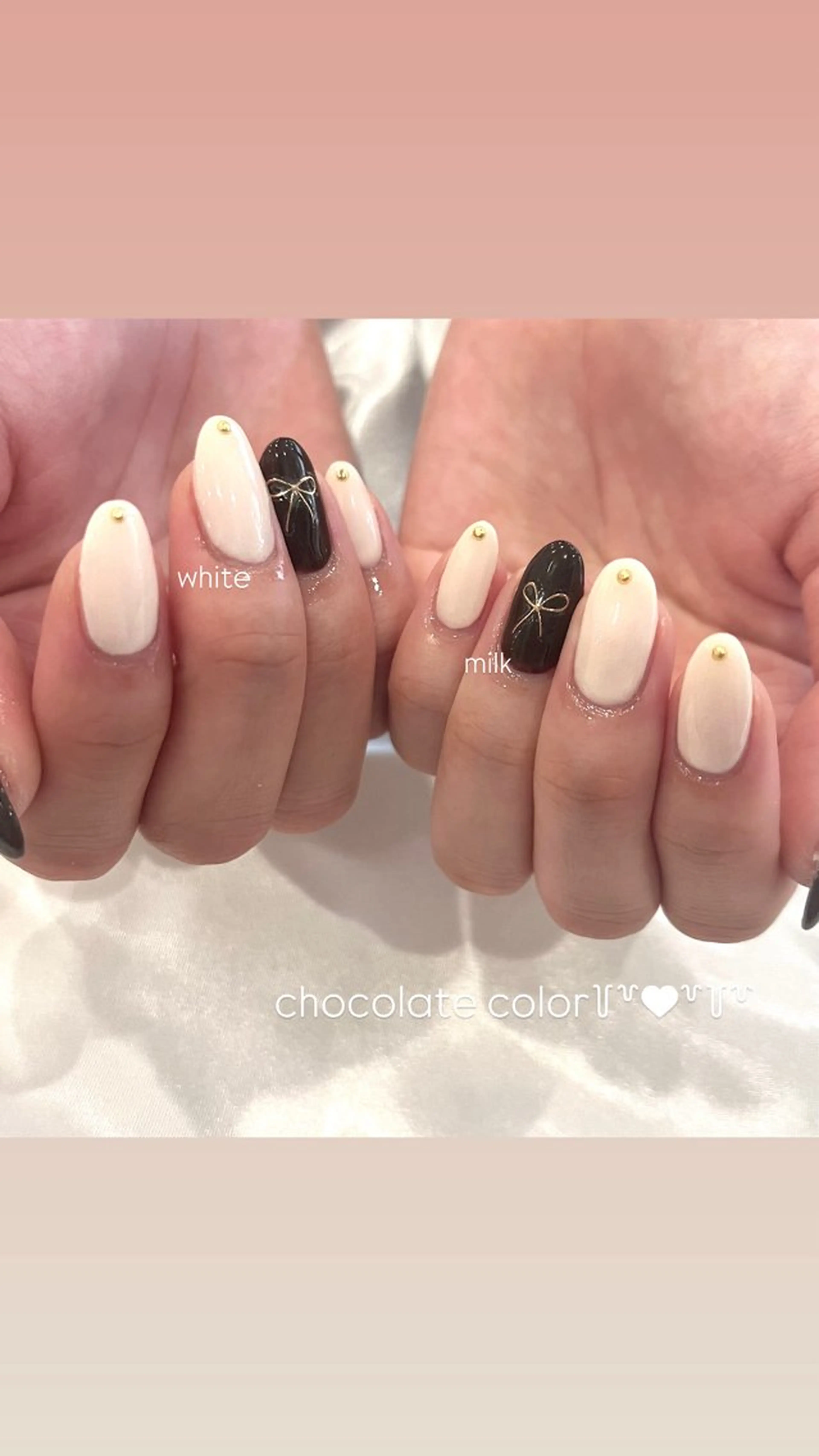 ネイル ゴールド バレンタイン ホワイト ハンドネイル ♡Tajima Yumeka♡のネイルデザイン