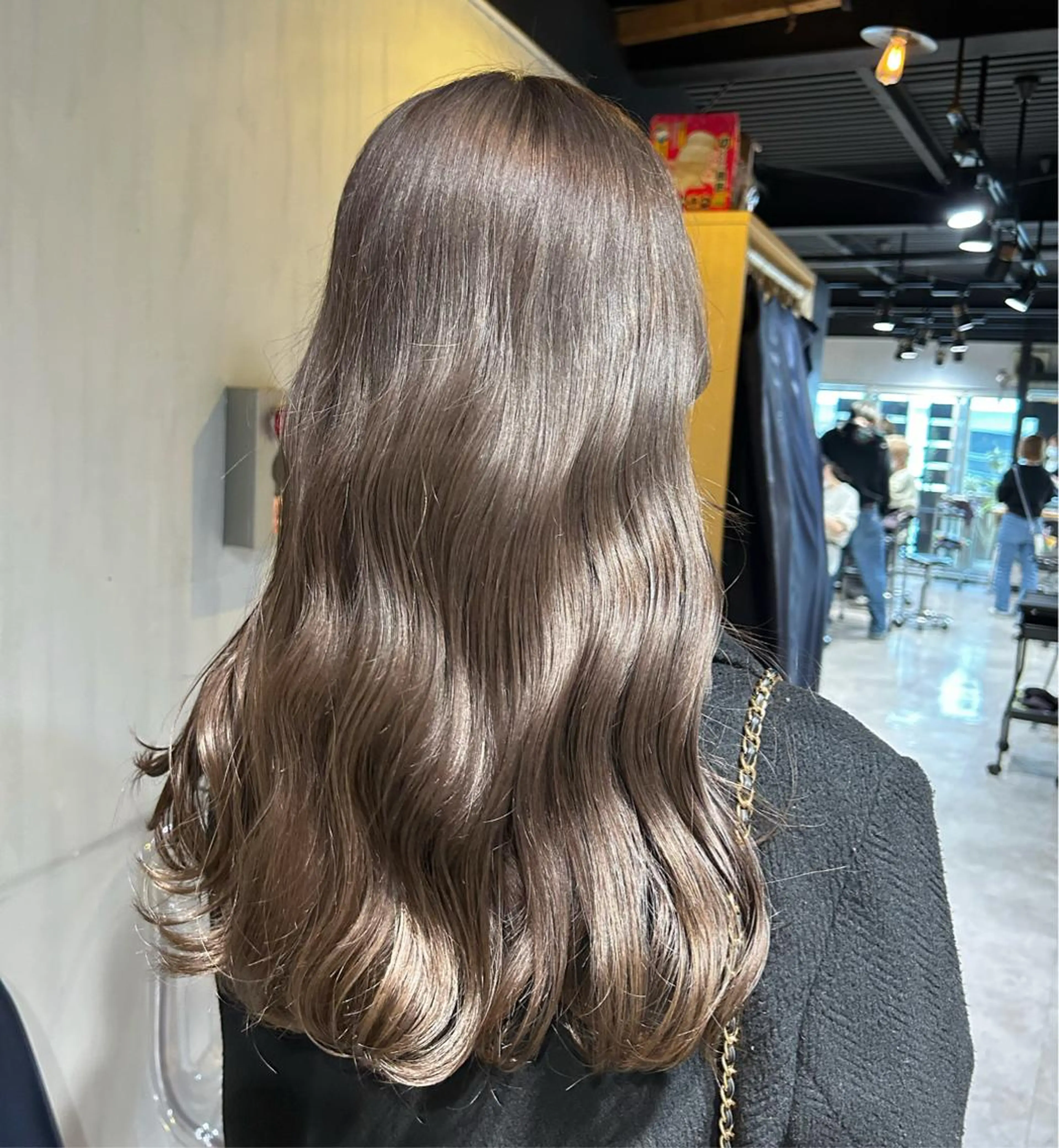 ロング アッシュ ピンクブラウン パープルカラー 髪質改善 トリートメント MEI🎀垢抜けカラ ー🎀韓国styleのヘアスタイル