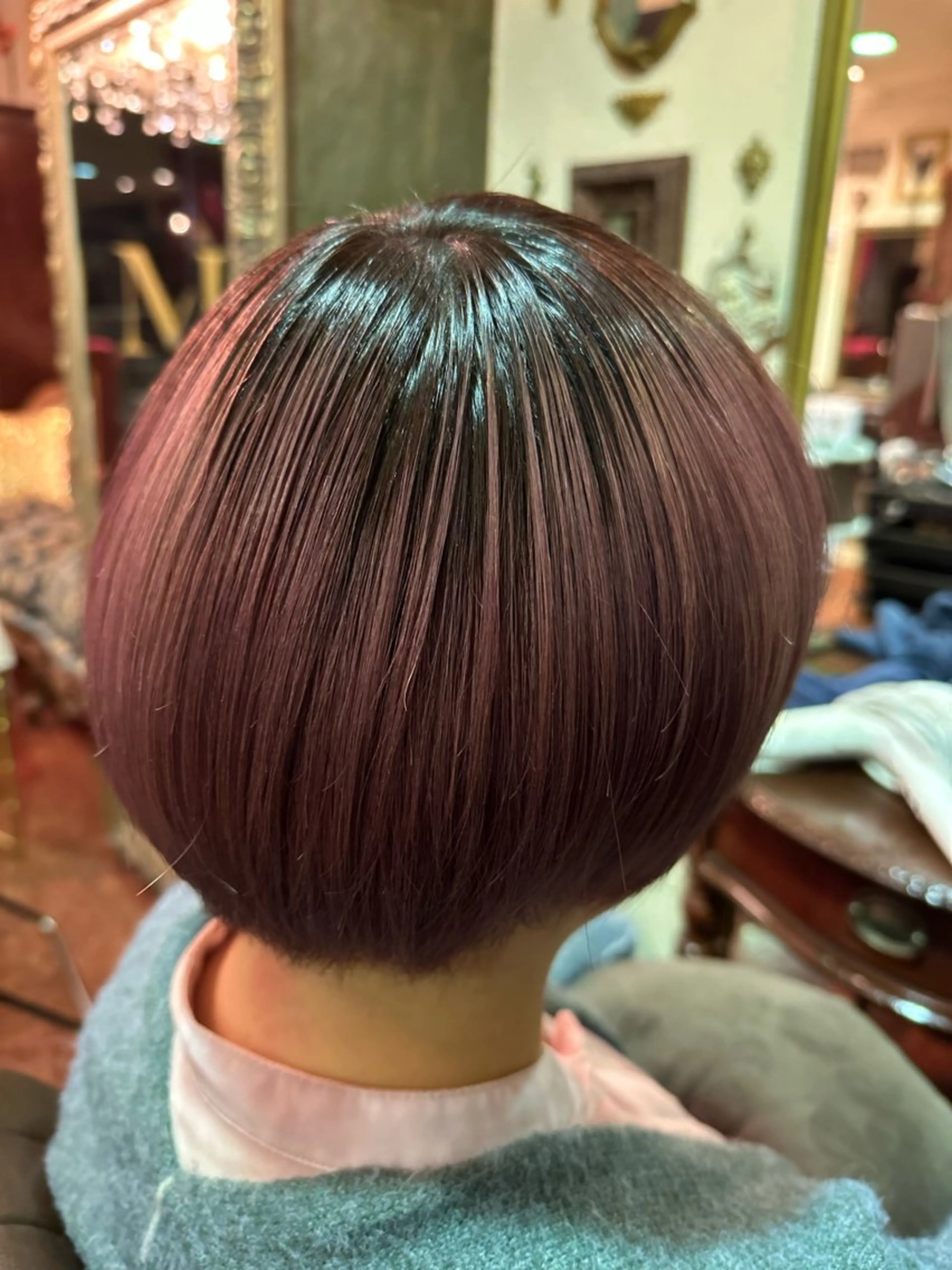 ショート ケアカラー ピンクブラウン 髪質改善 トリートメント 【レイヤー/韓国風 /髪質改善】RINのヘアスタイル