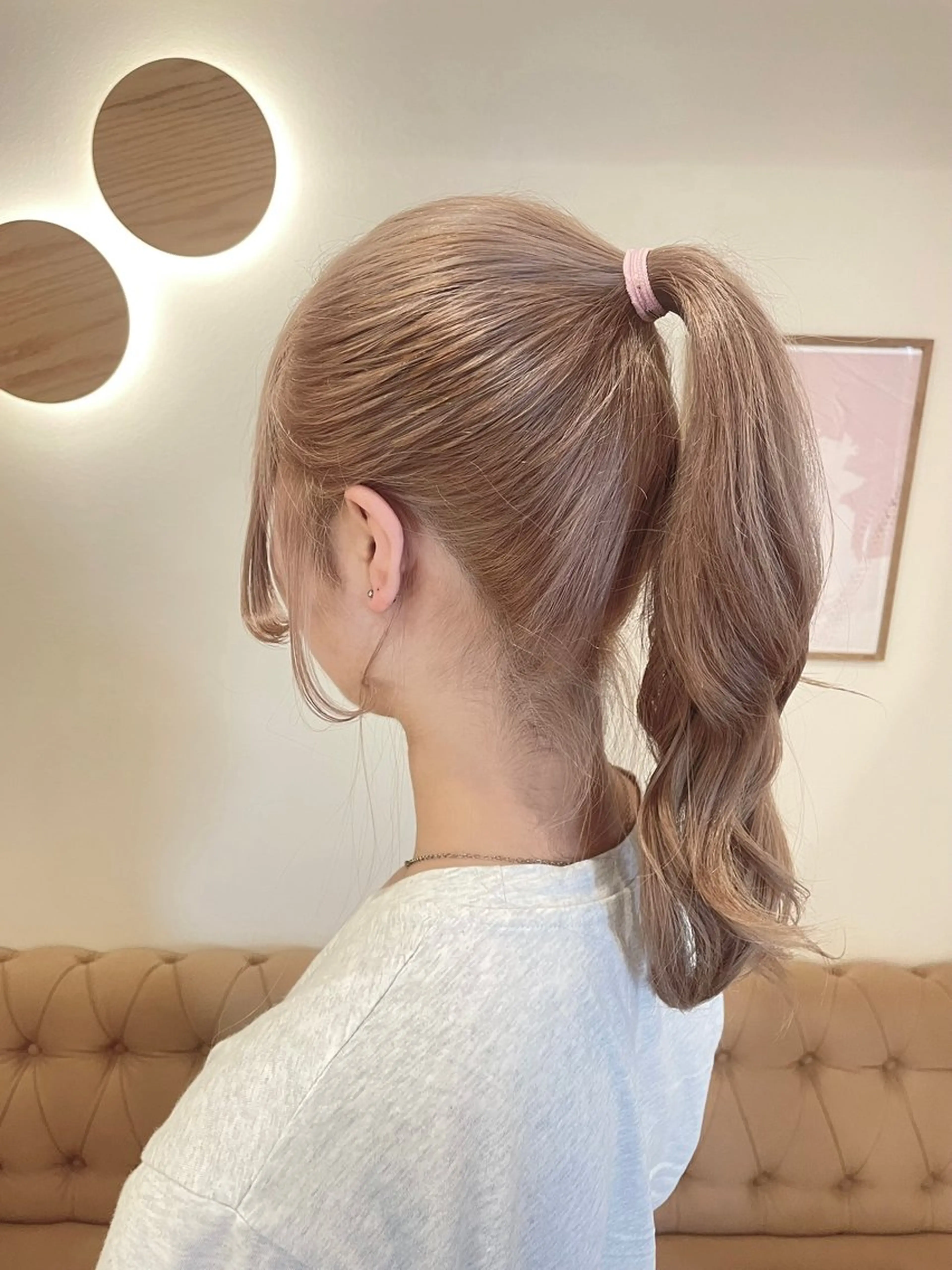 セミロング カラー 透明感カラー カットモデル/ 名古屋/Ayakaのヘアスタイル