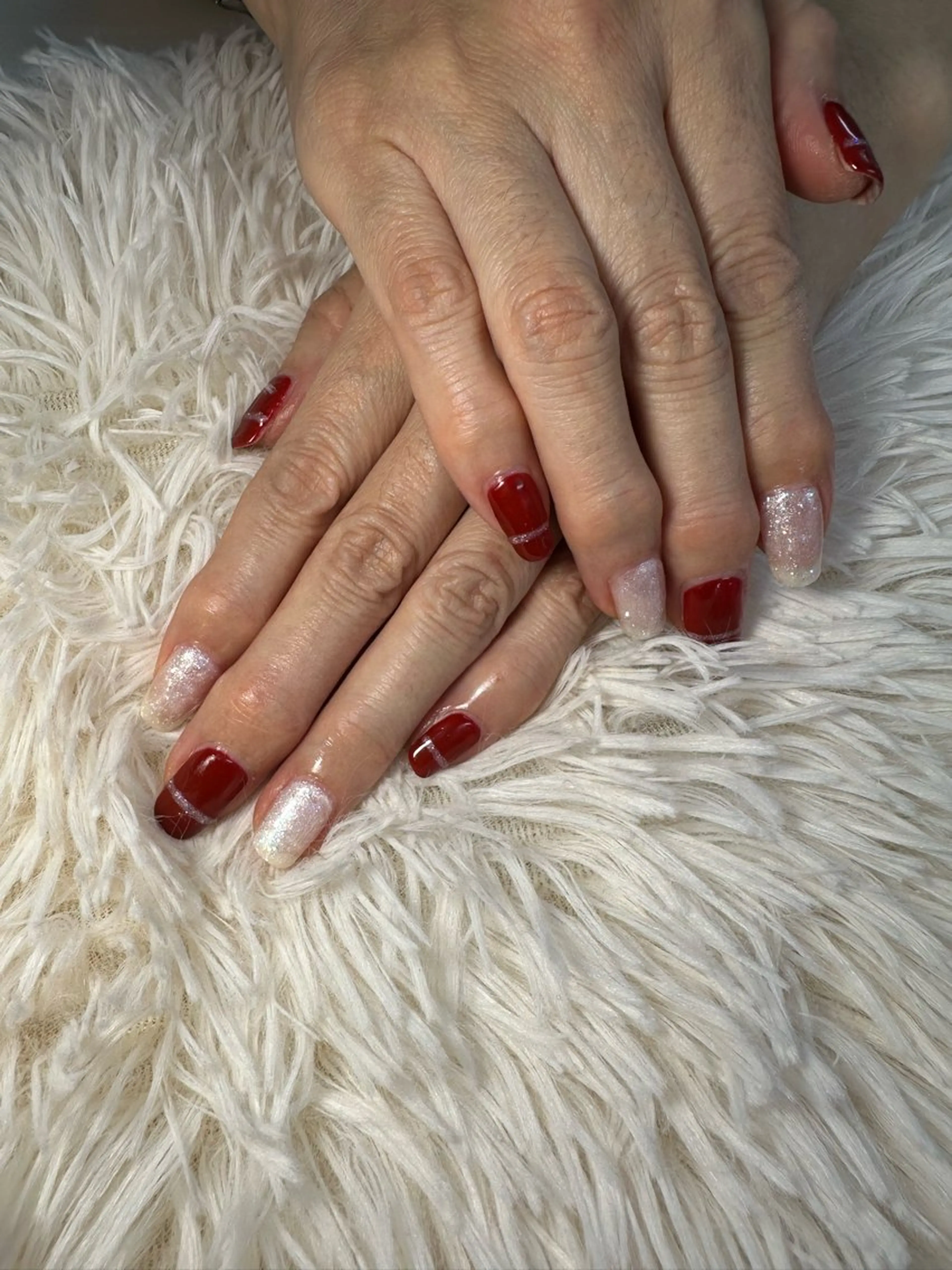 ネイル 冬ネイル クリスマス ハンドネイル 串田 萌のネイルデザイン