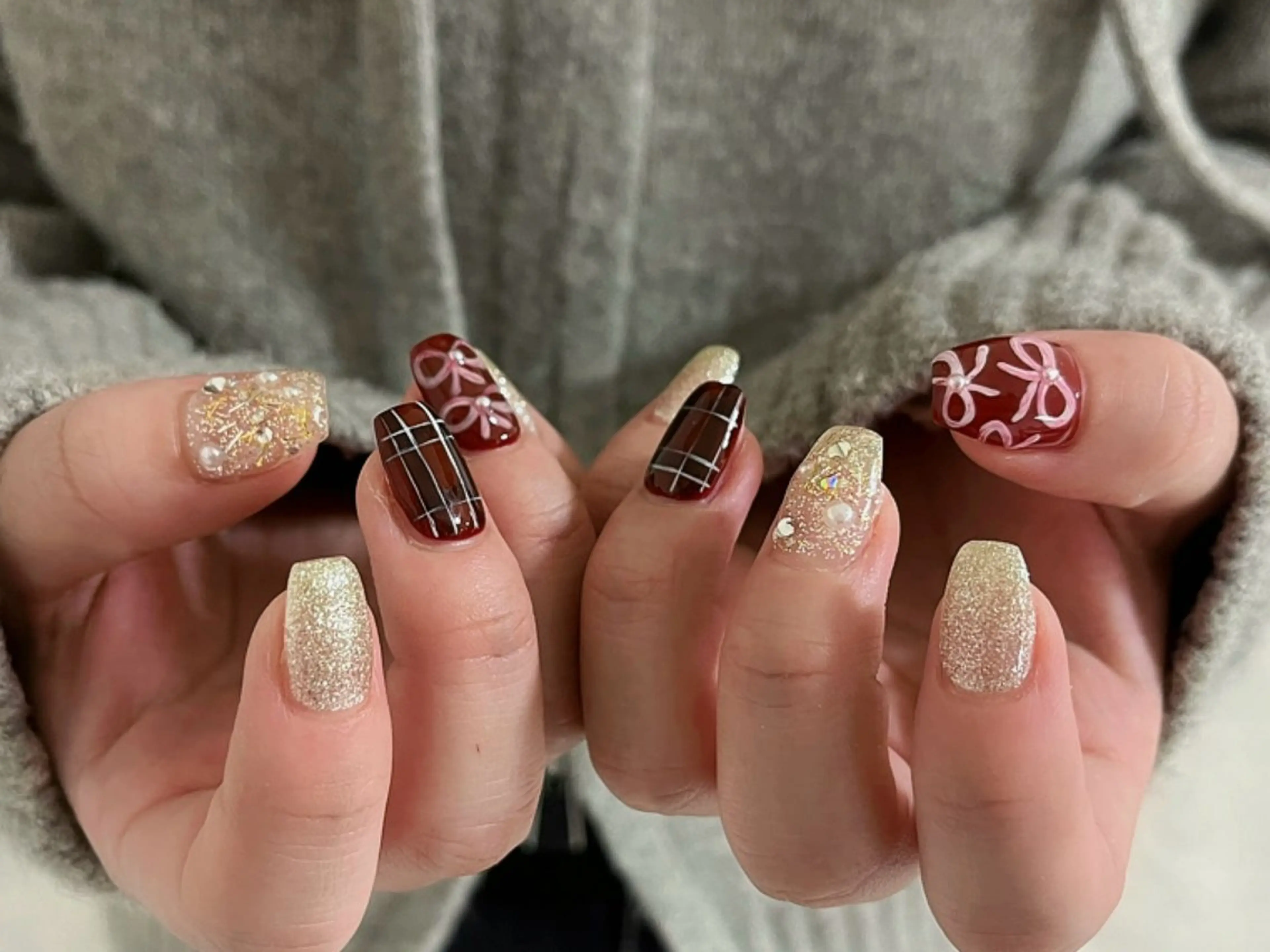ネイル ハンドネイル Protea きぬがわ らむのネイルデザイン