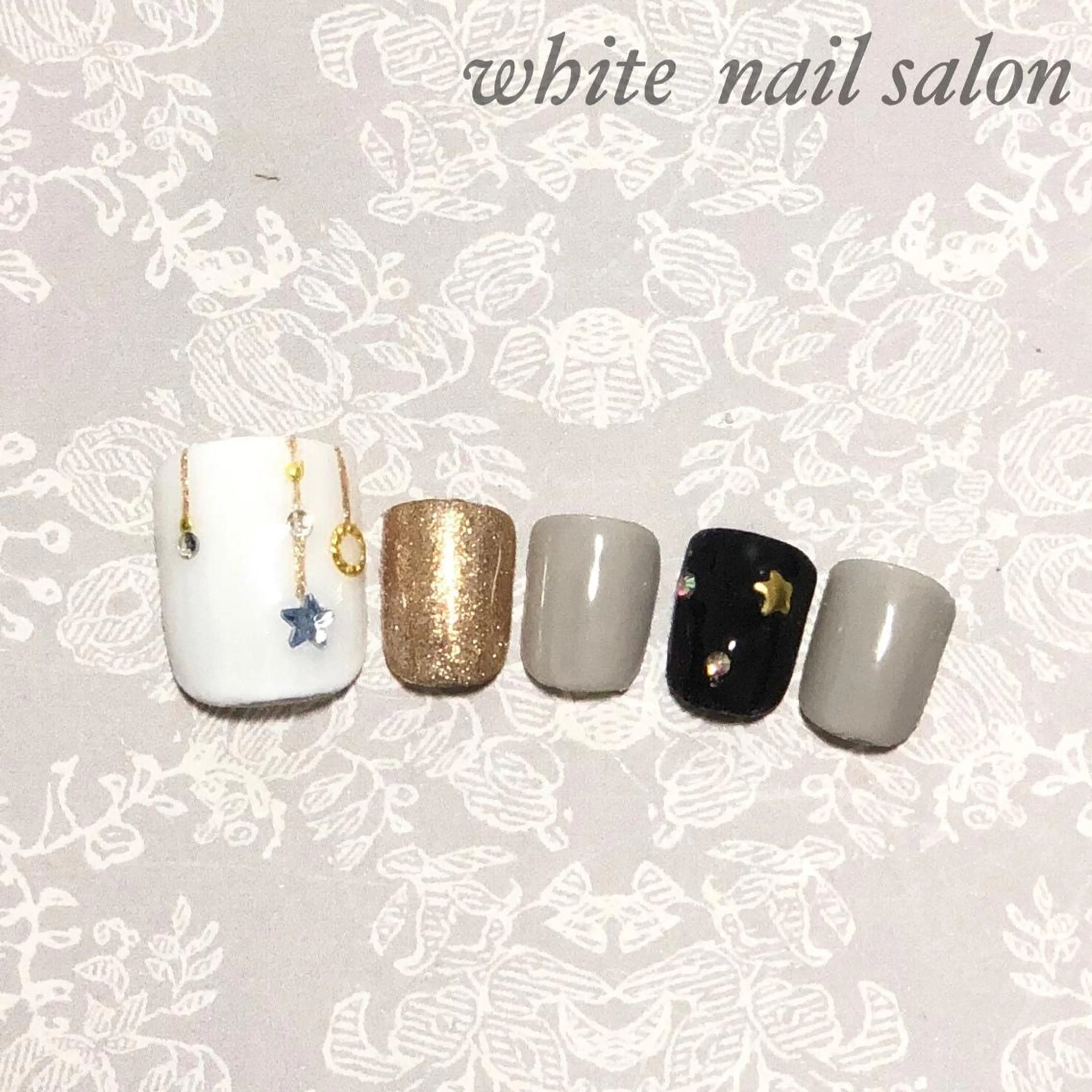 ネイル アートネイル フットネイル フレンチネイル ジェルネイル ハードジェル フットネイル white nail salonのネイルデザイン
