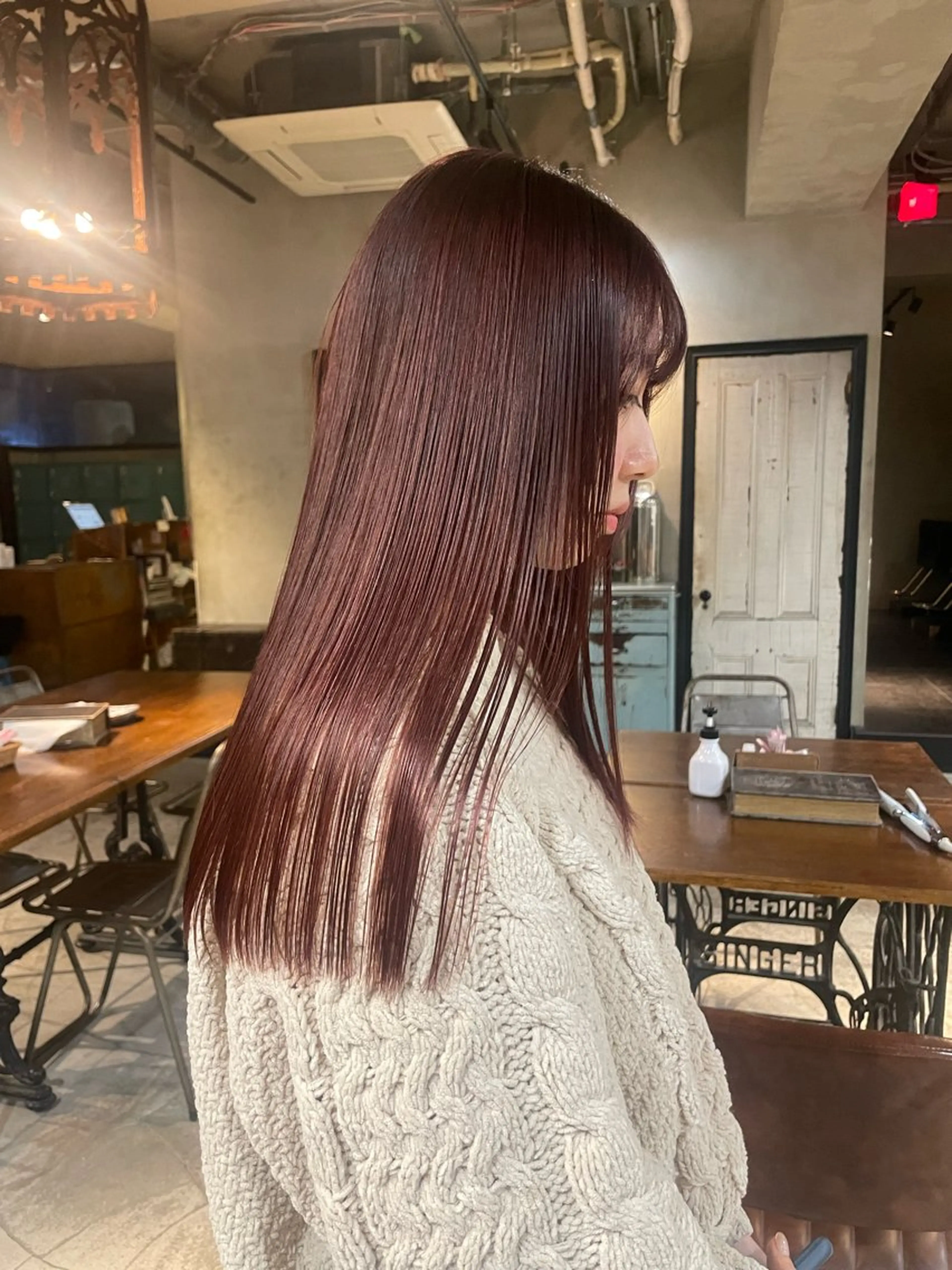 セミロング カラー ヘアアレンジ ブラウンカラー ピンクカラー ピンクブラウン ヘアカラー トリートメント ヘアセット 🌿艶髪・透明感🌿 TATSUKIのヘアスタイル