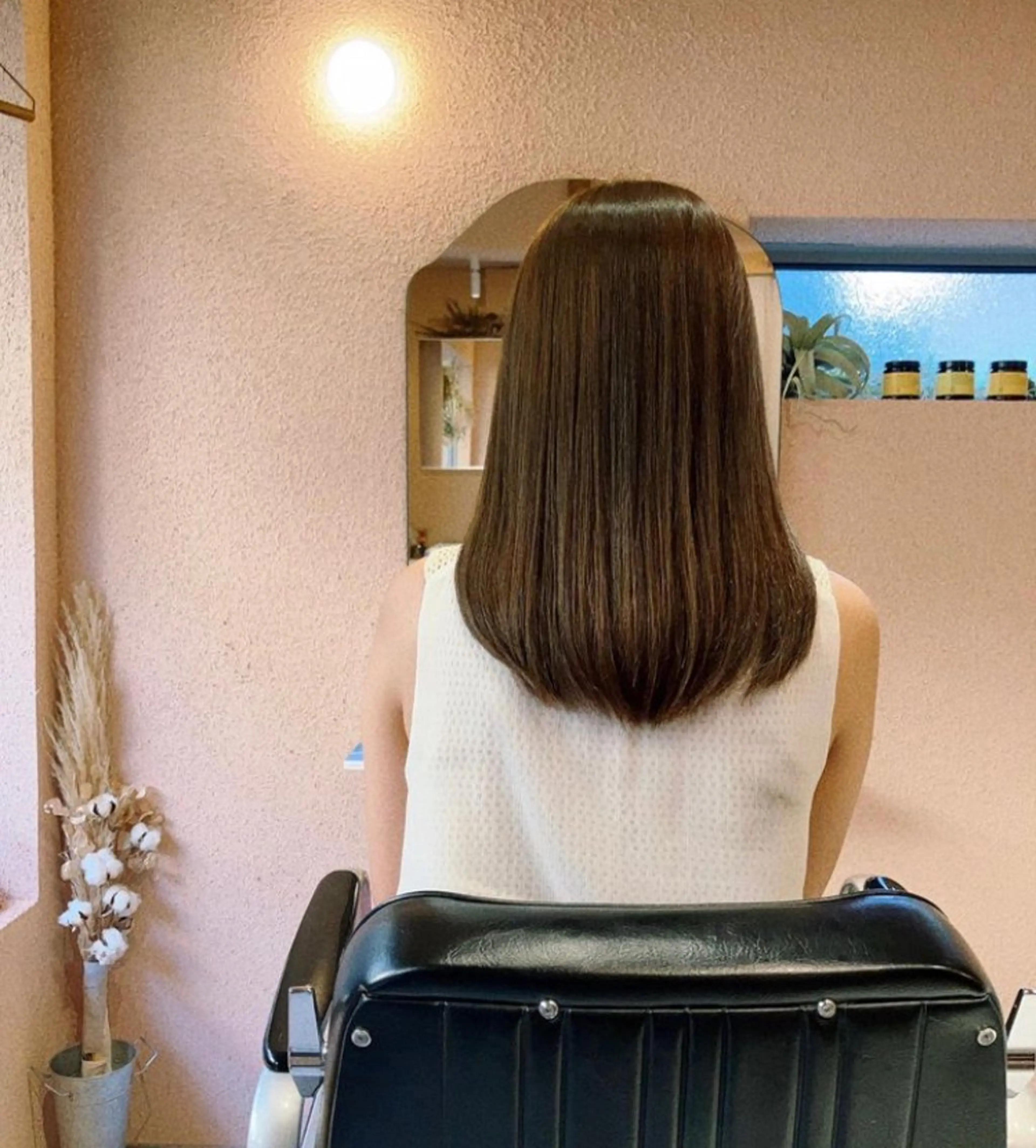 セミロング カラー neguse所属・neguse 京都西院 貸切美容室のヘアスタイル