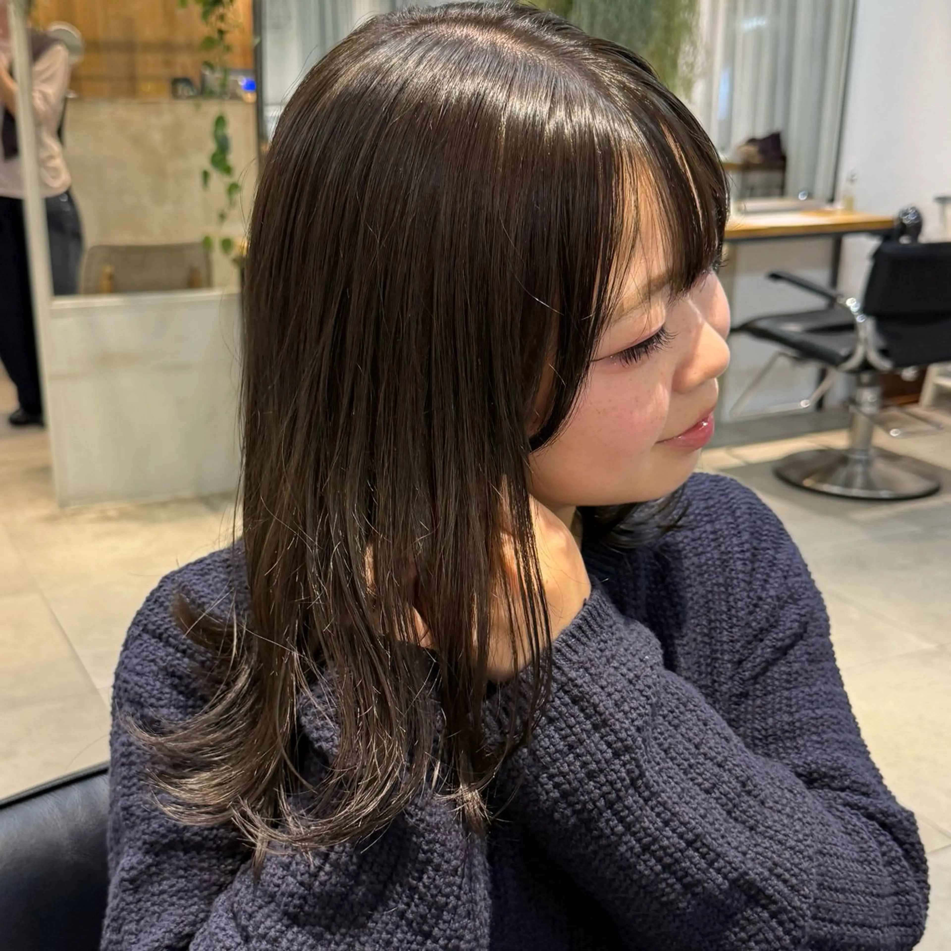 ミディアム カラー ヘアカラー Lomalia もえかのヘアスタイル