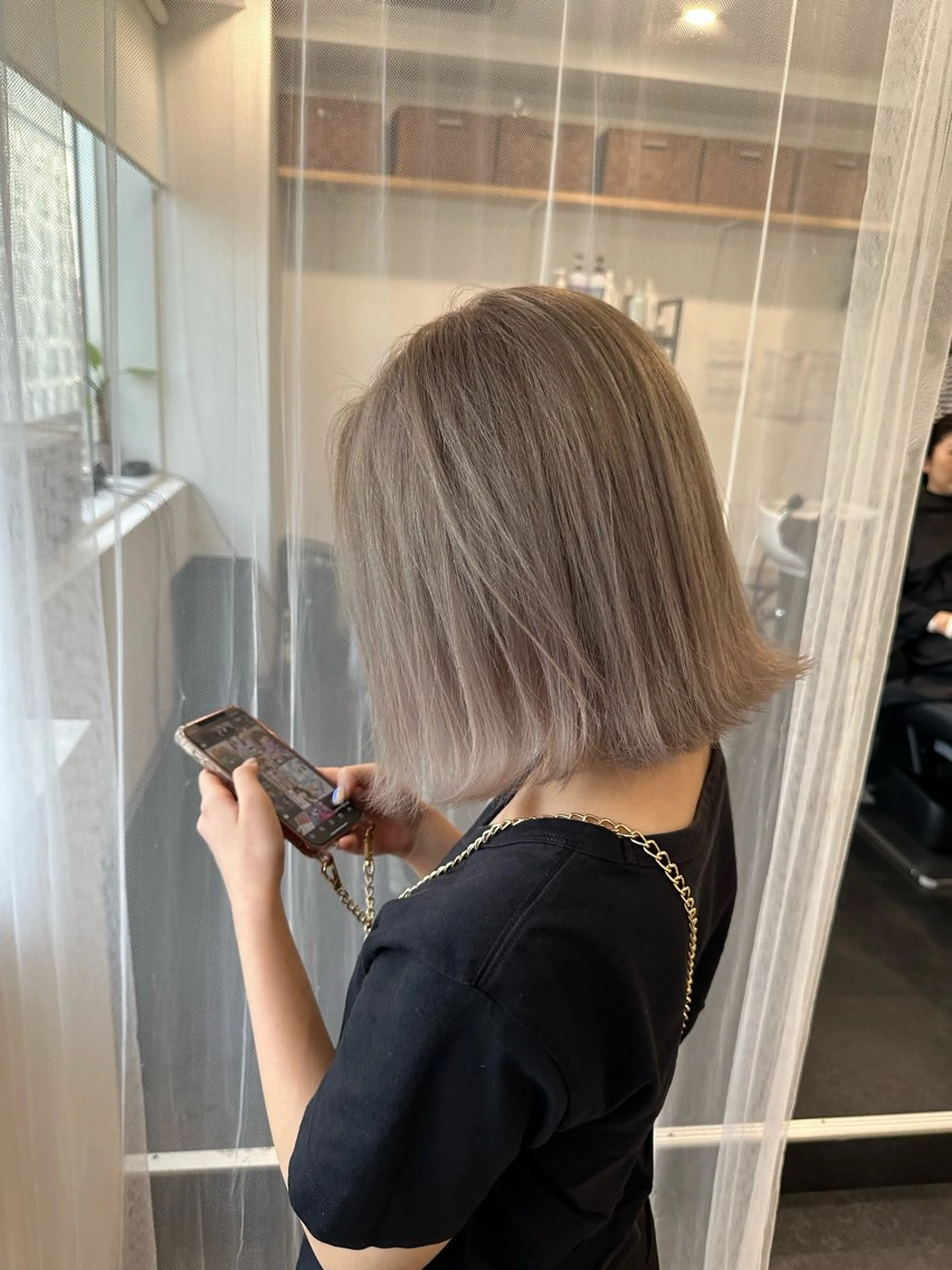 ショート ボブ エクステ 髪質改善 韓国風ヘア レイヤーカット カット ヘアカラー トリートメント JIL BLAN 京都のヘアスタイル