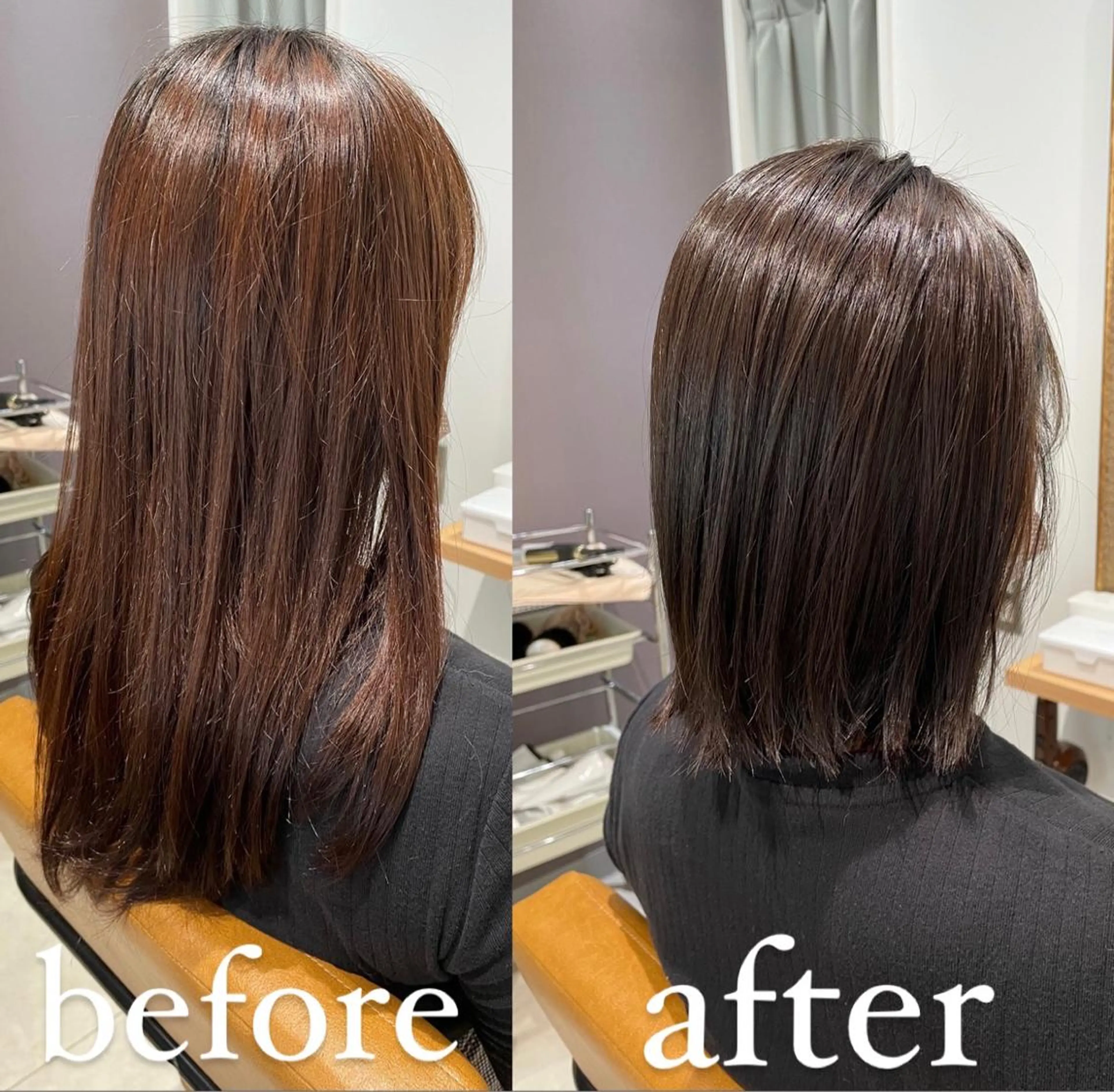 ミディアム カラー ブラウンカラー オリーブブラウン カット ヘアカラー トリートメント 過去一の柔髪ヘア 🌿IVYjoureのヘアスタイル