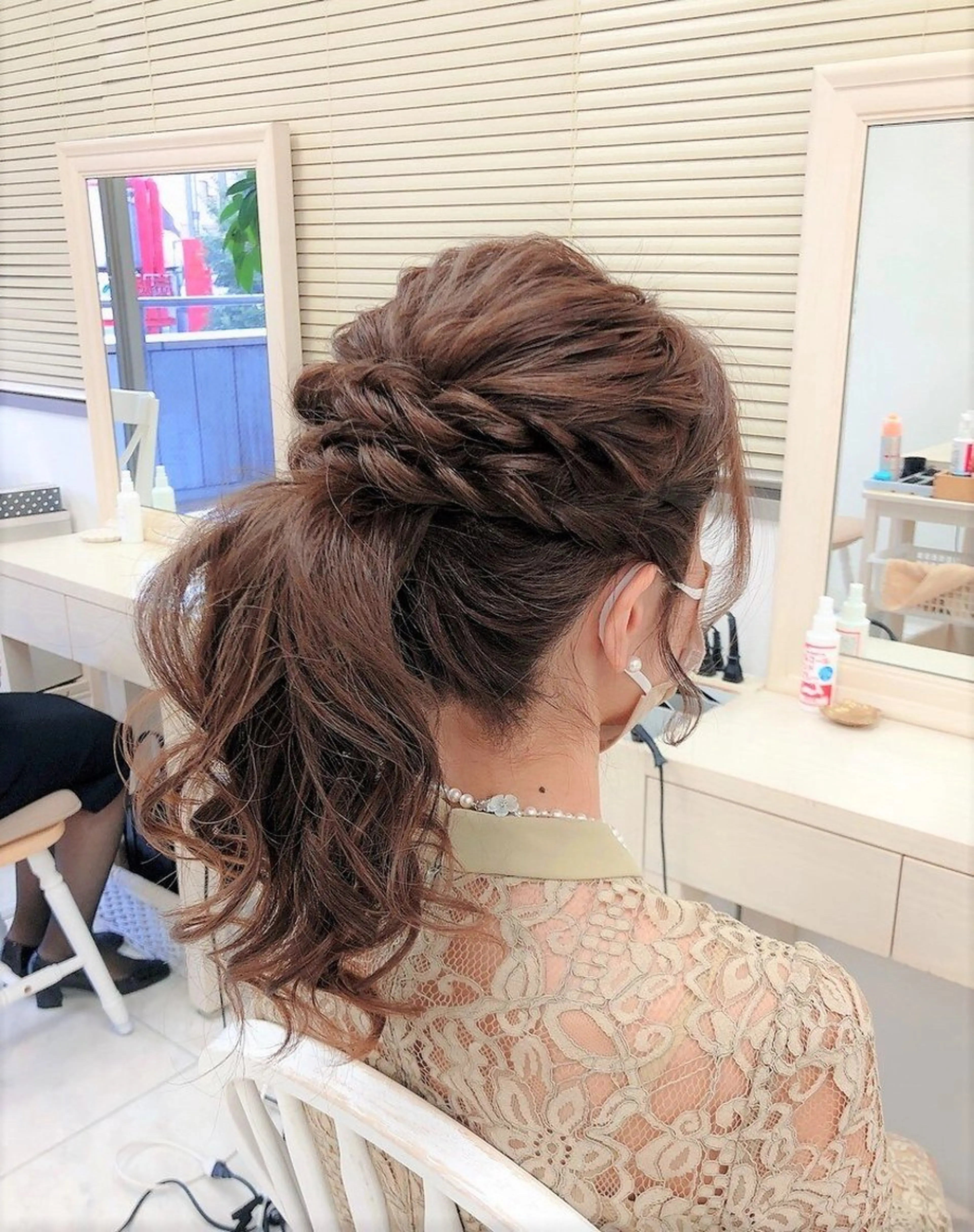 ヘアアレンジ ポニーテール ヘアセット 似合わせヘアメイク 💐オダギリチアキのヘアスタイル