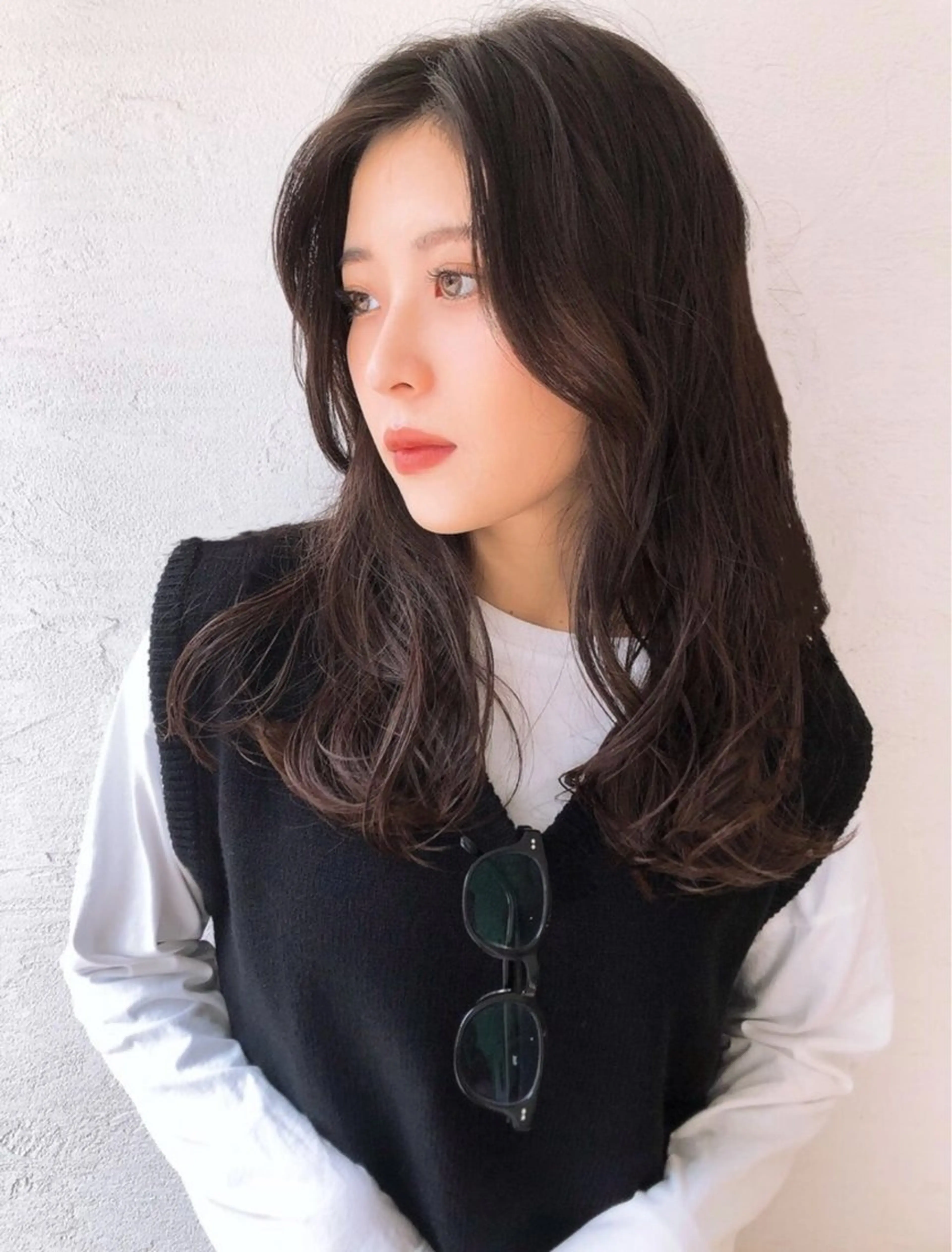 セミロング 尾前 了守のヘアスタイル
