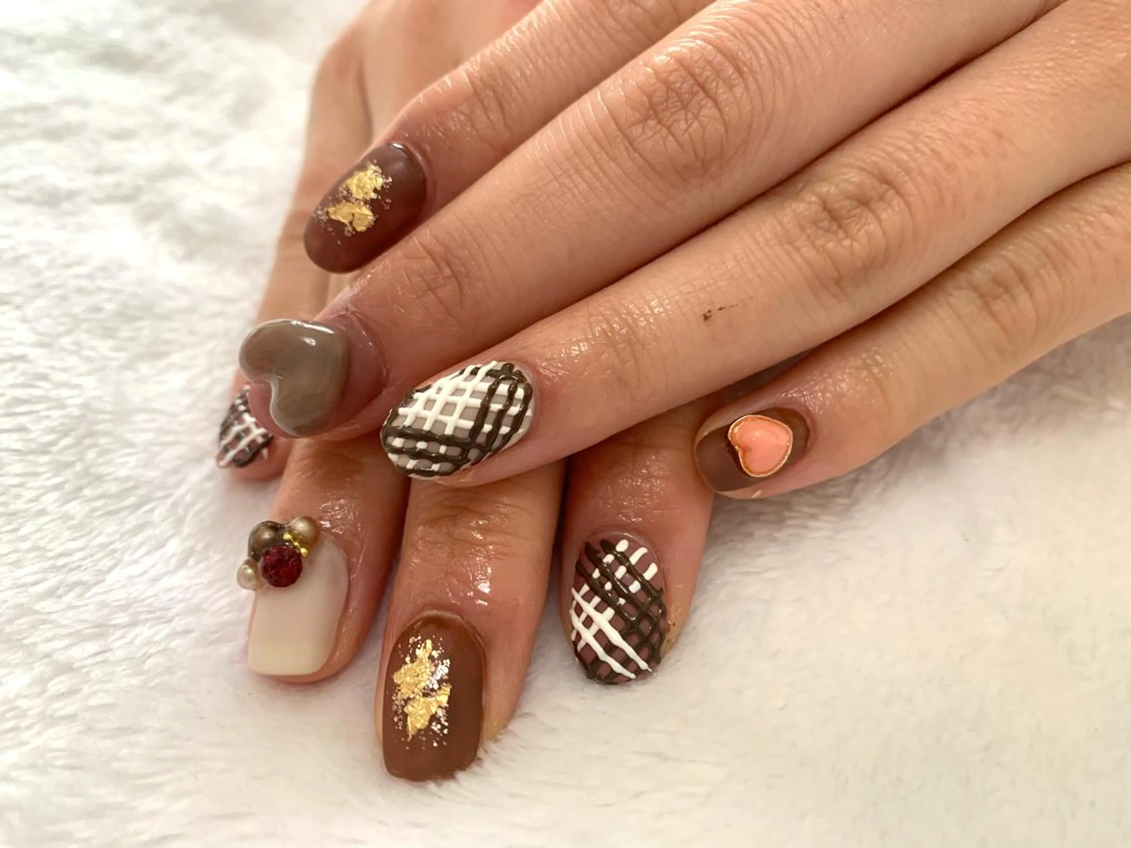 ネイル ハート ハンドネイル Nail Fierteのネイルデザイン