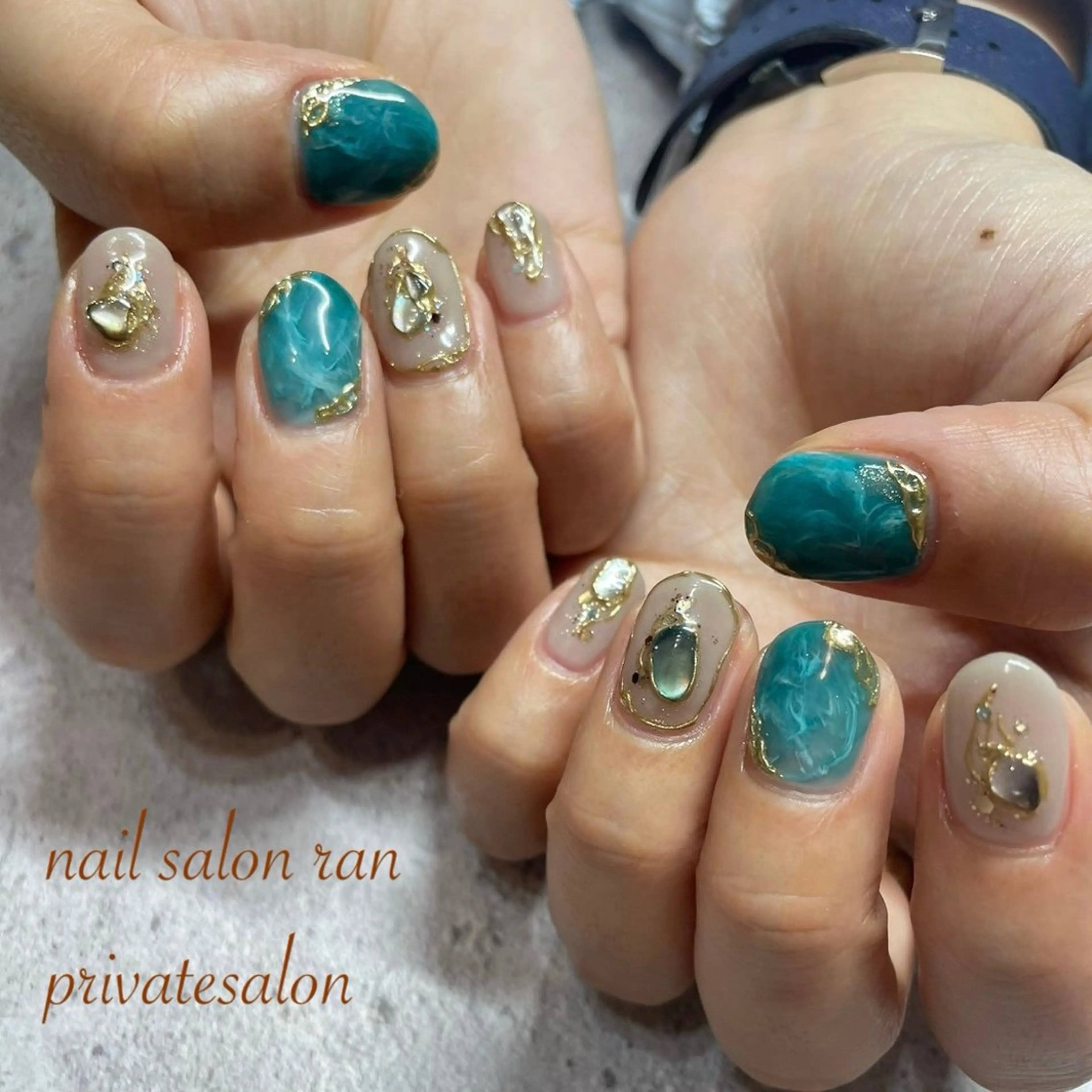 ネイル アートネイル ミラーネイル ハンドネイル ハンドケア nailsalon ranのネイルデザイン