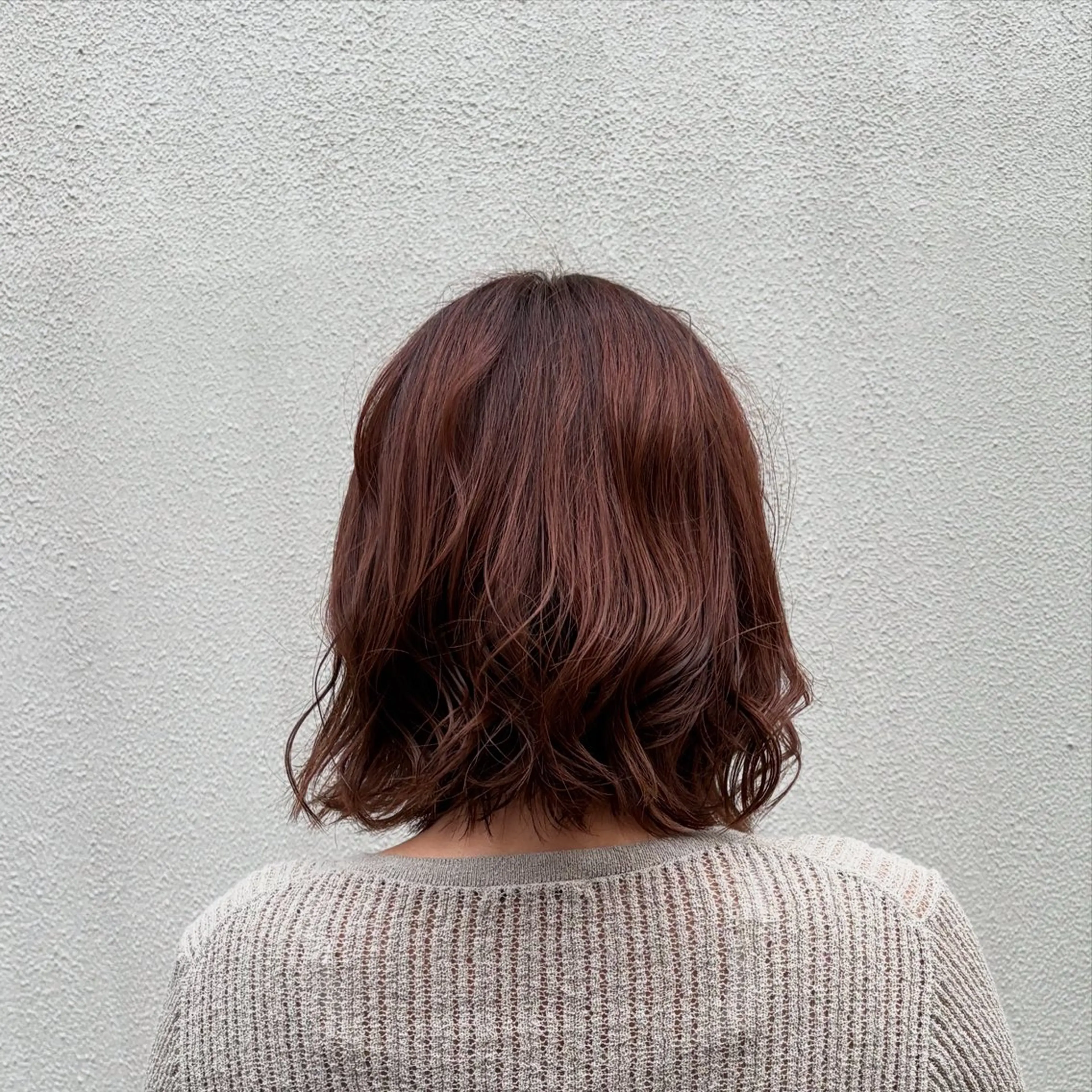 ミディアム オレンジブラウン ヘアカラー LEGO Yukiのヘアスタイル