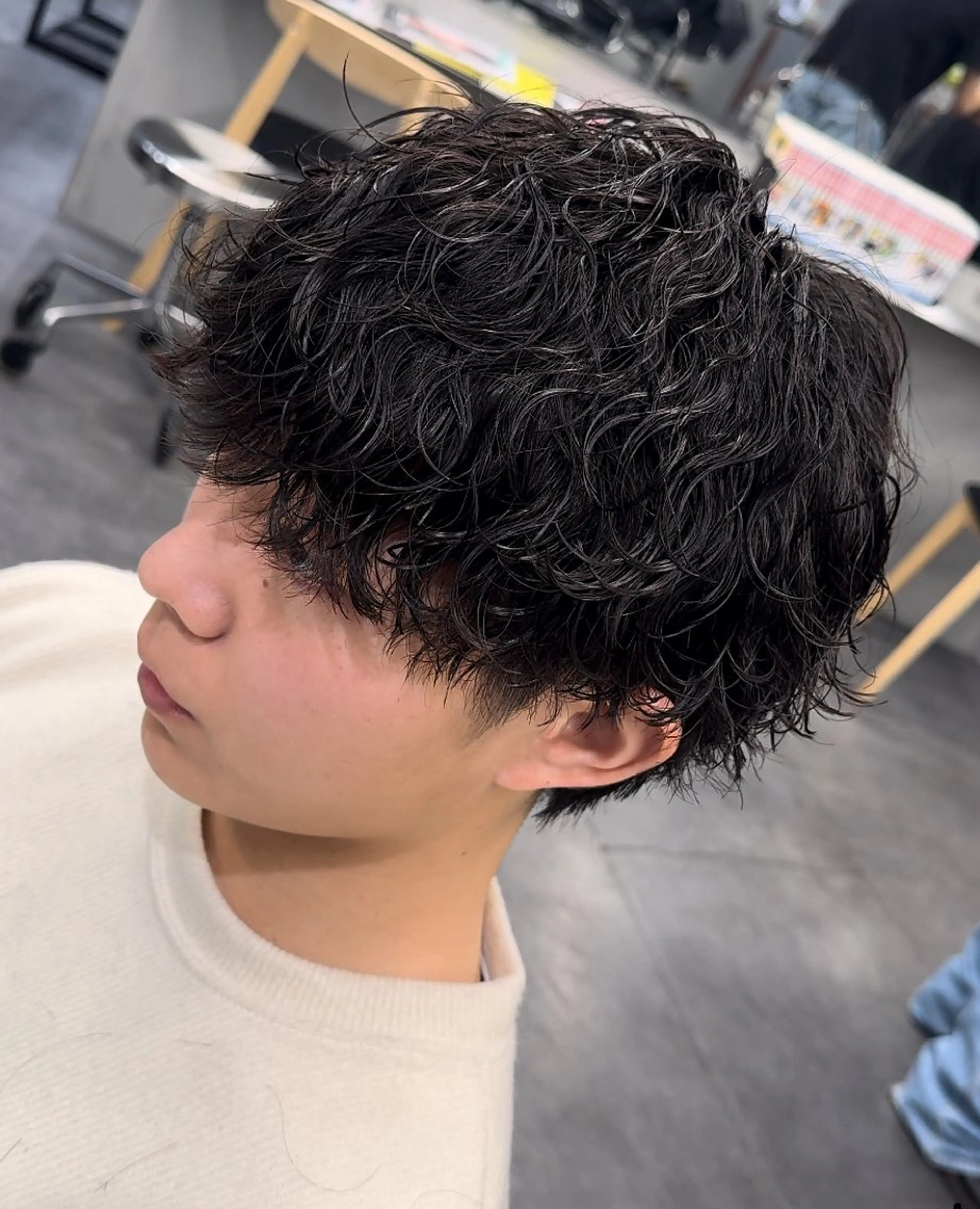 パーマ メンズ カット パーマ トリートメント fifth リュウセイのヘアスタイル