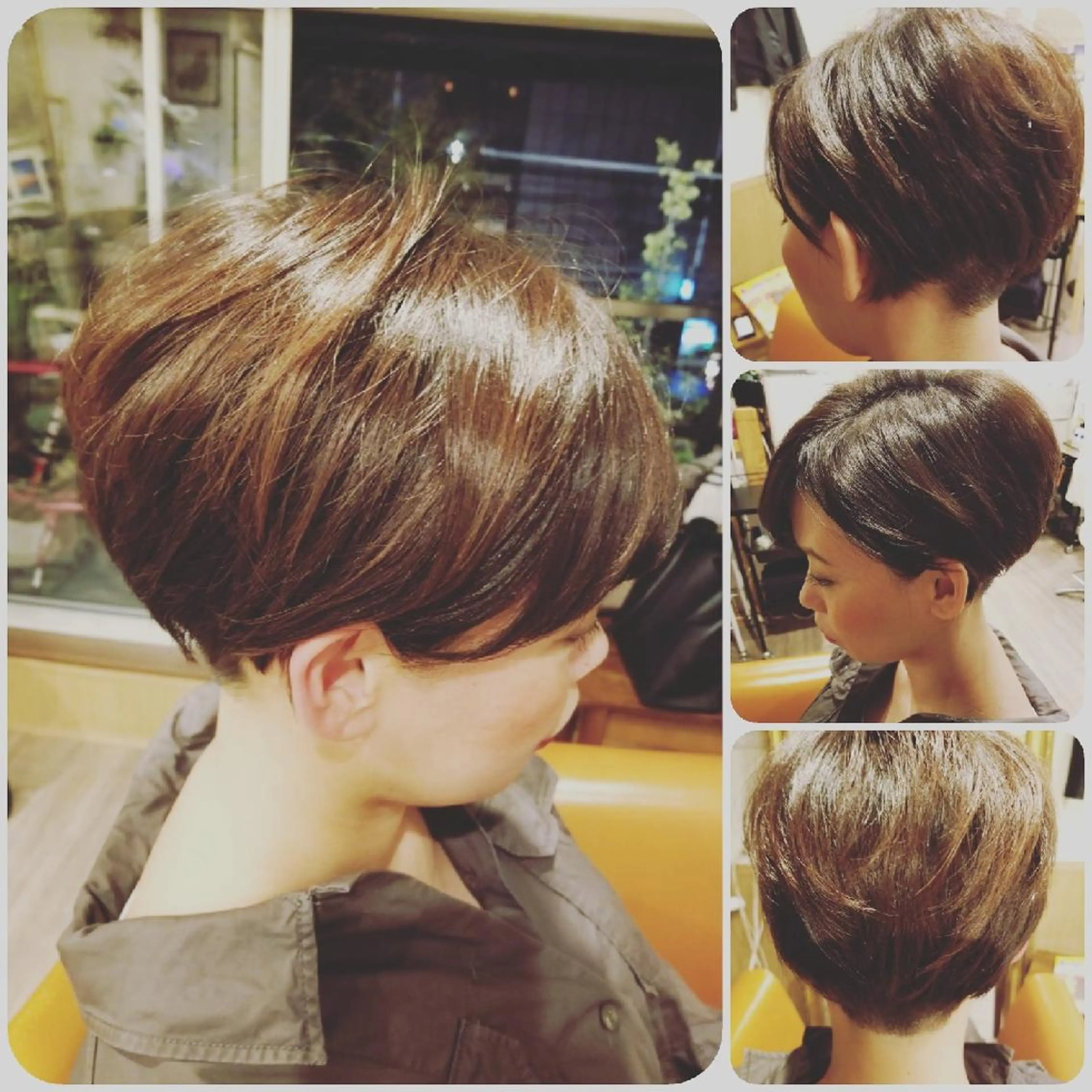 ショート カラー アディクシーカラー バレイヤージュ イルミナカラー 外国人風カラー レイヤーカット spa hair  ark 富井直美のヘアスタイル