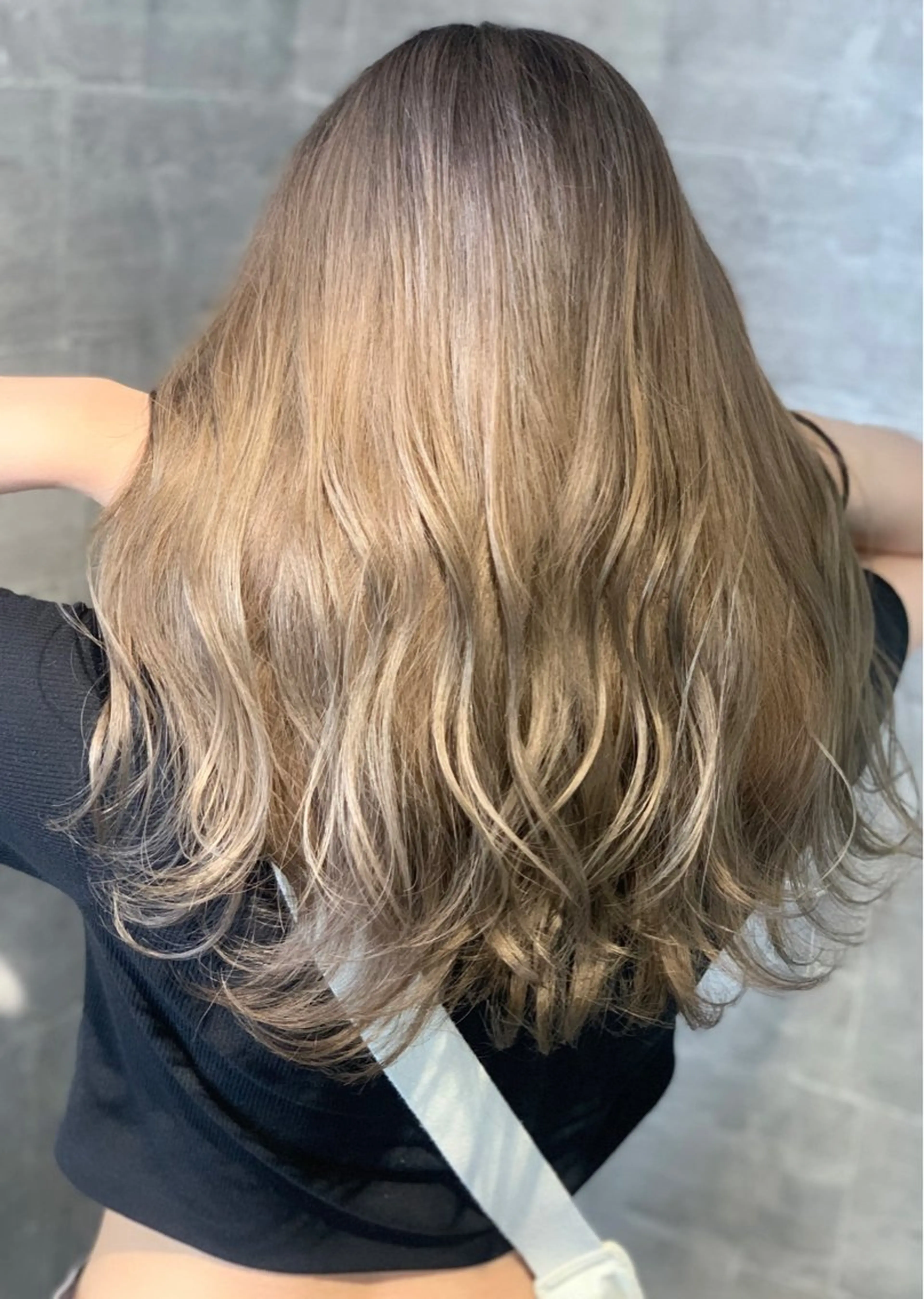 ロング ボブ 顔まわりレイヤー 顔周りカット ハイライト 韓国風ヘア ank classic hair【アンククラシックヘアー】所属・ハイライト職人撮影 モデル募集！齋藤祐哉のヘアスタイル