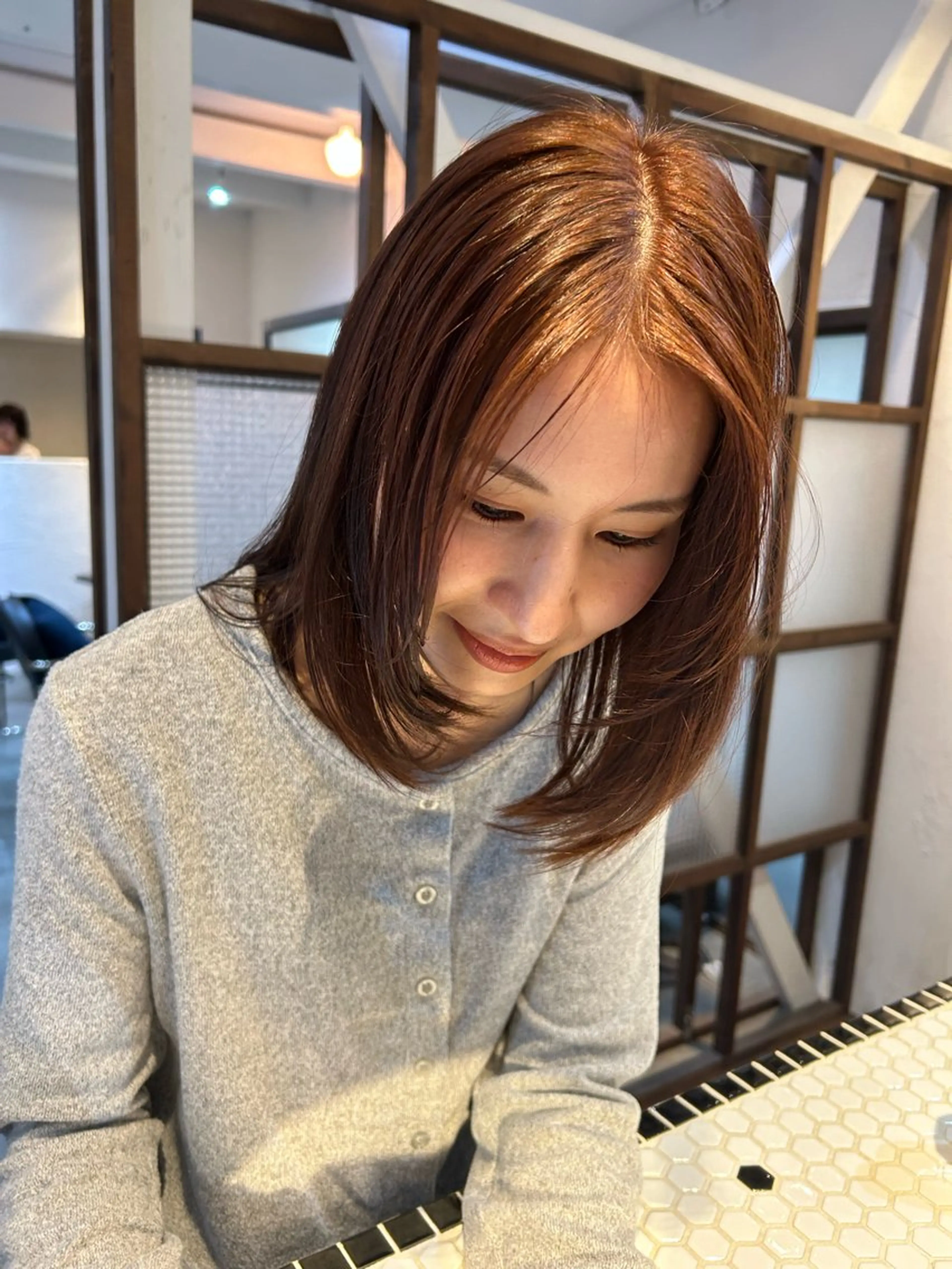 ミディアム カット ヘアカラー トリートメント MOMOKA💫 YARD【学芸大学】のヘアスタイル