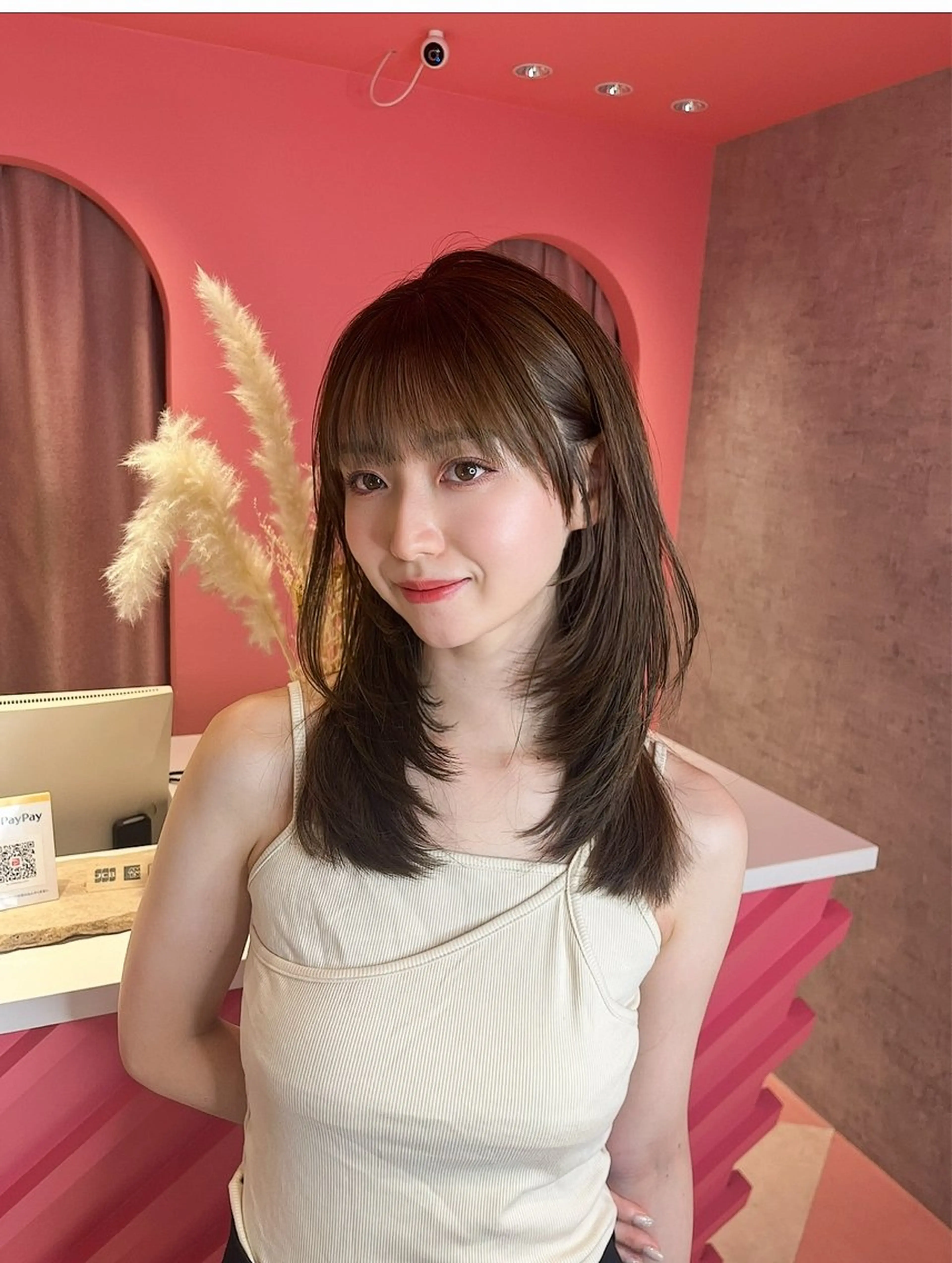 ロング カラー カット トリートメント 山崎/ボブ縮毛矯正 レイヤー髪質改善のヘアスタイル