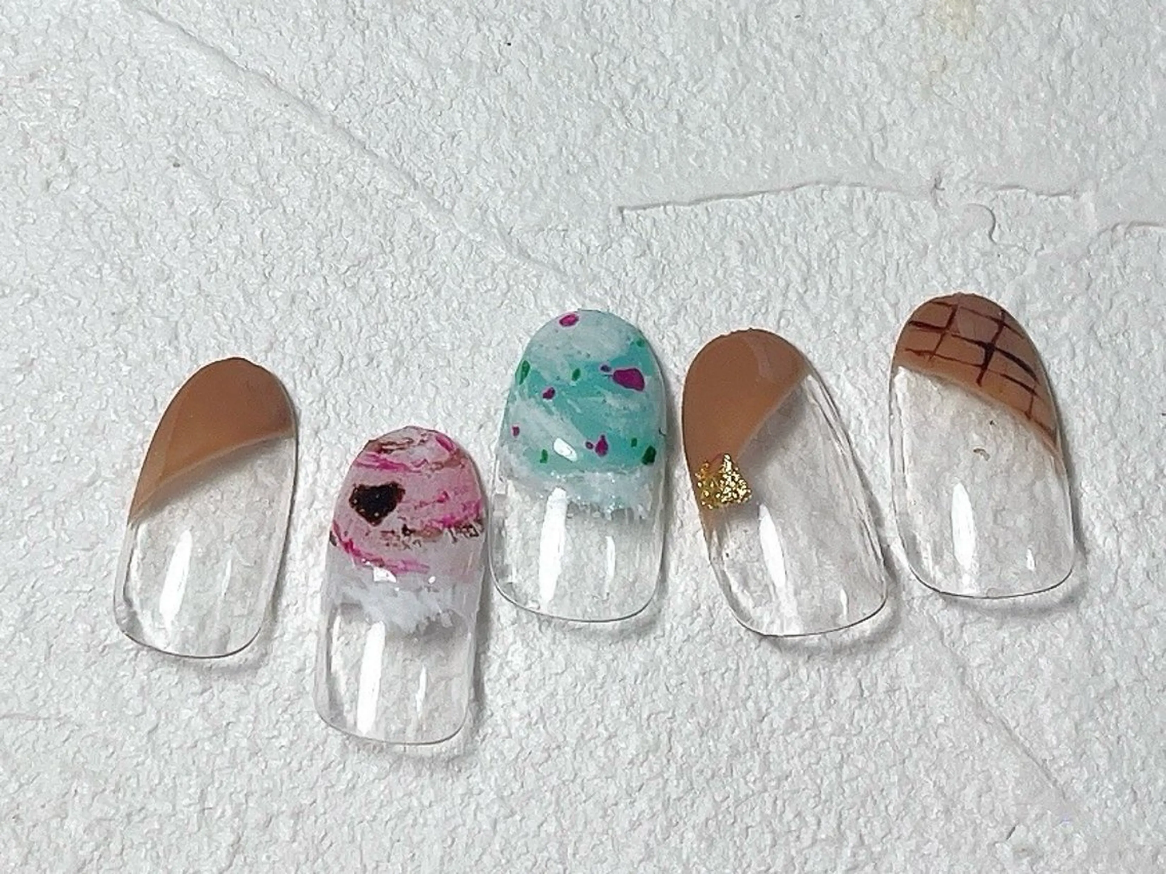 ネイル フットネイル ジェルネイル パラジェル 夏ネイル ハンドネイル kiki nail 二子玉川のネイルデザイン