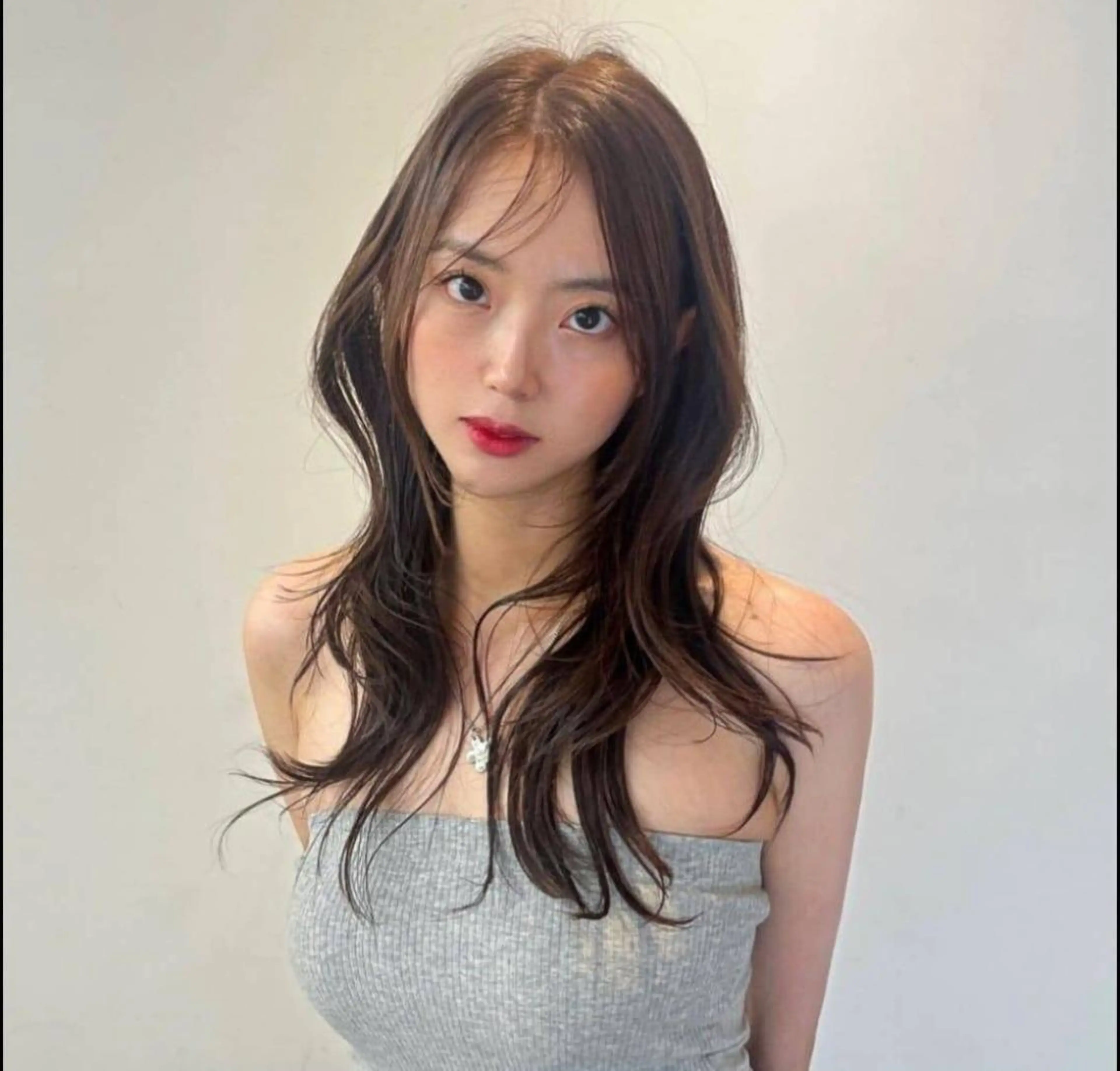 【韓国風】プラチナシールエクステ40枚（47ｃｍ）の写真