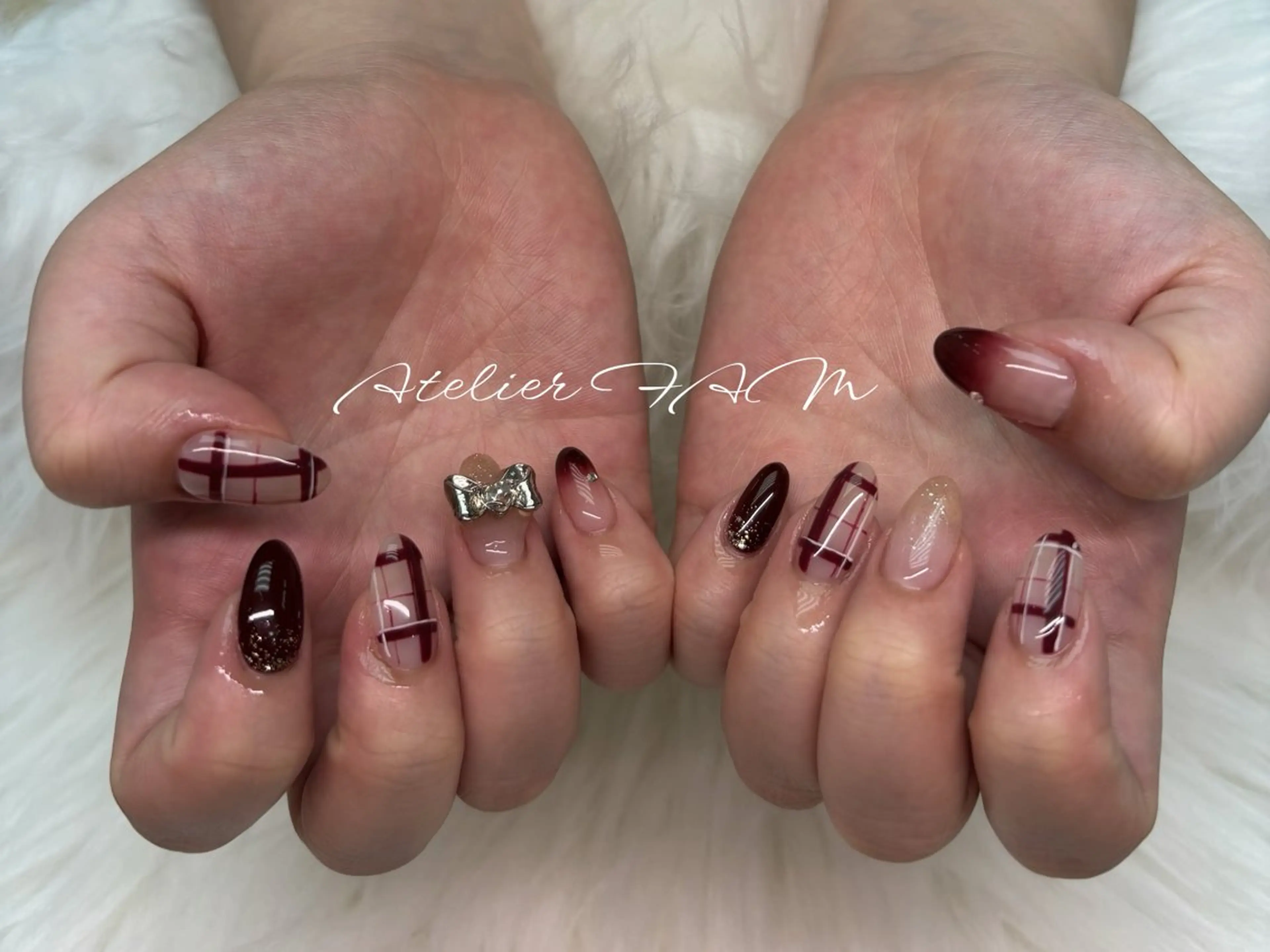 セミロング ハンドネイル nail&eyelashsalon atelier fam上本町店所属・アトリエ FAMのネイルデザイン