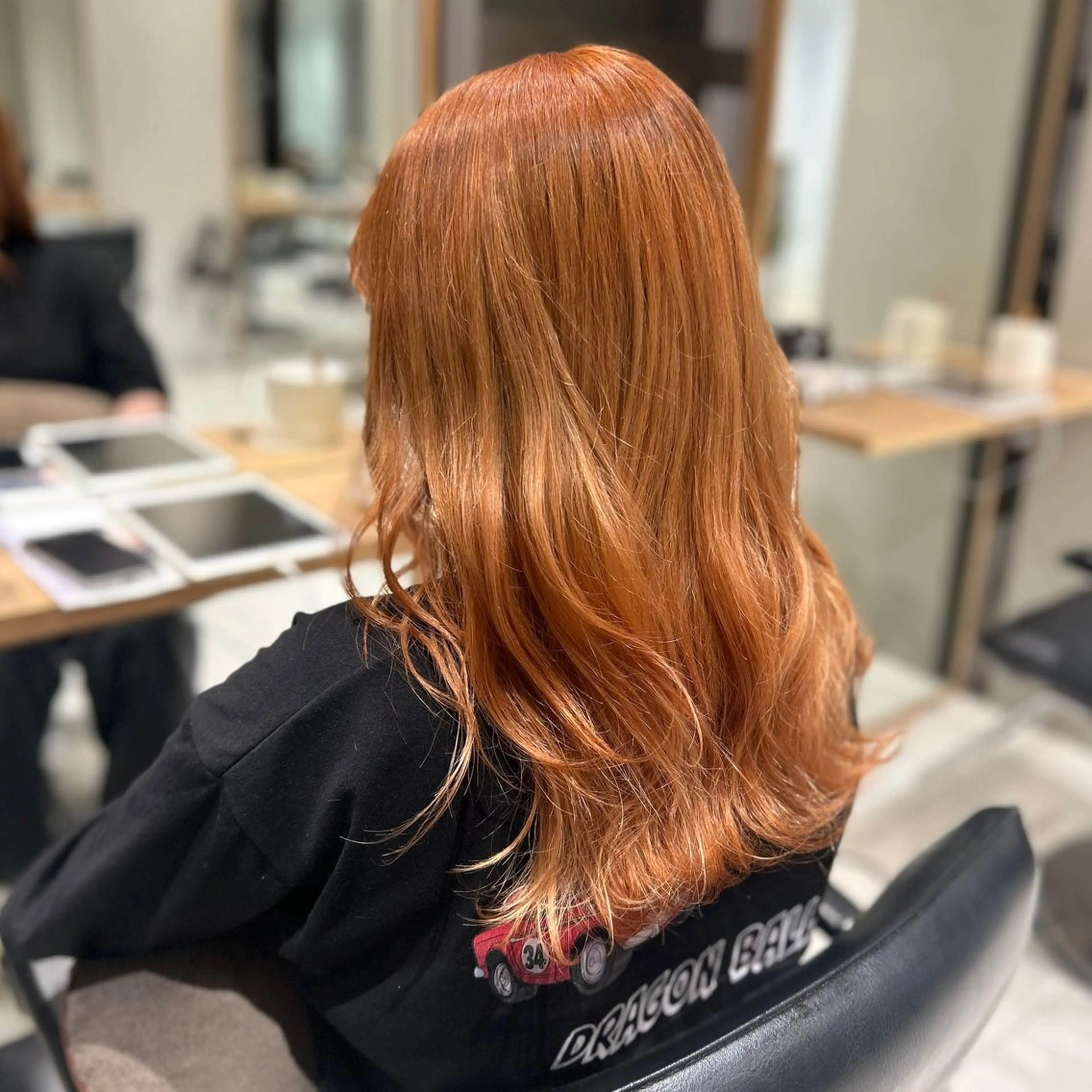 カラー ベージュカラー オレンジ オレンジベージュ ヘアカラー ︎︎🌟韓国艶カラー ︎🌟璃奈 (ﾘﾅ)のヘアスタイル