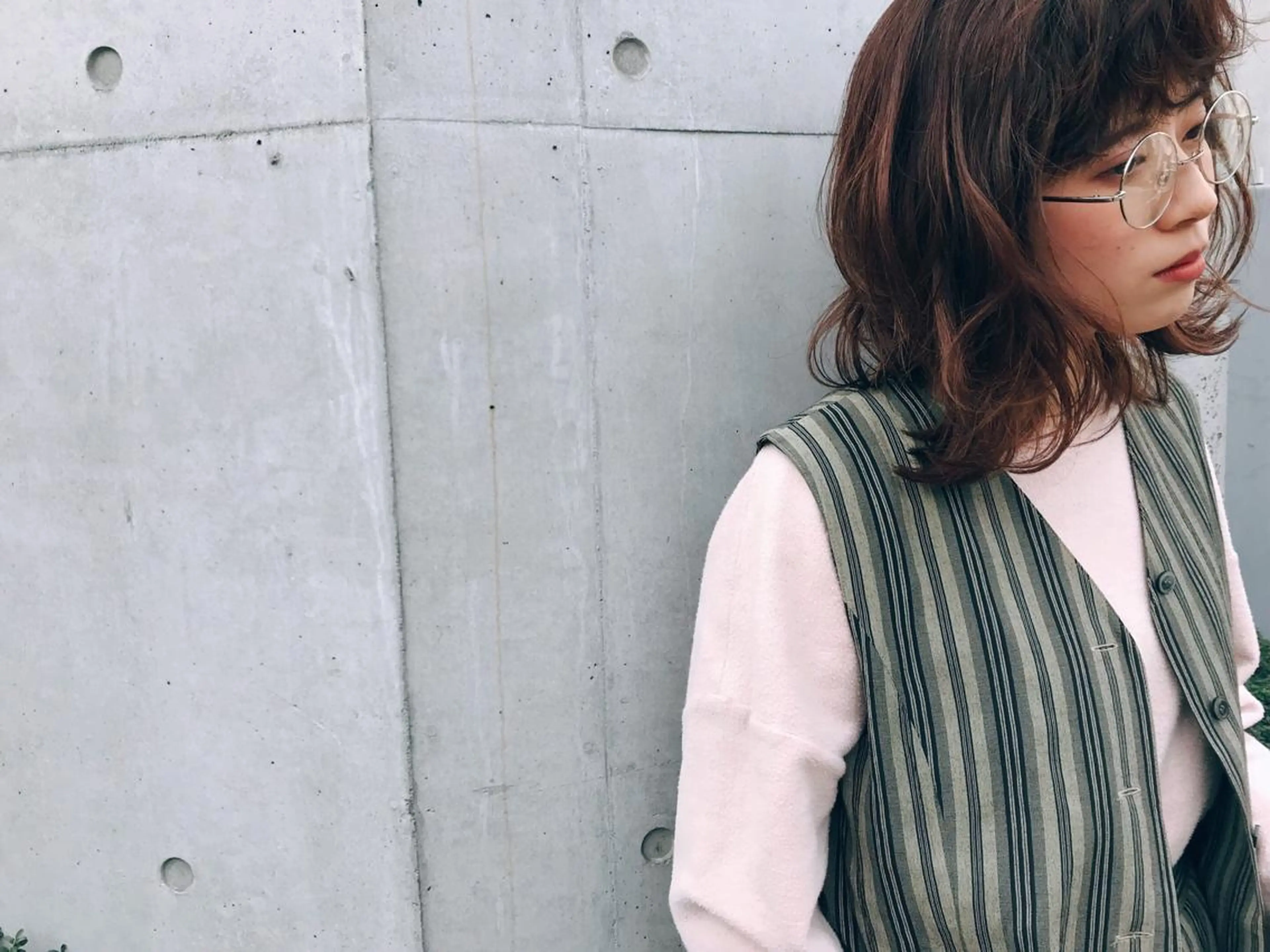 セミロング カラー パーマ リピーター多数🌟 メンズ限定 松本理沙のヘアスタイル