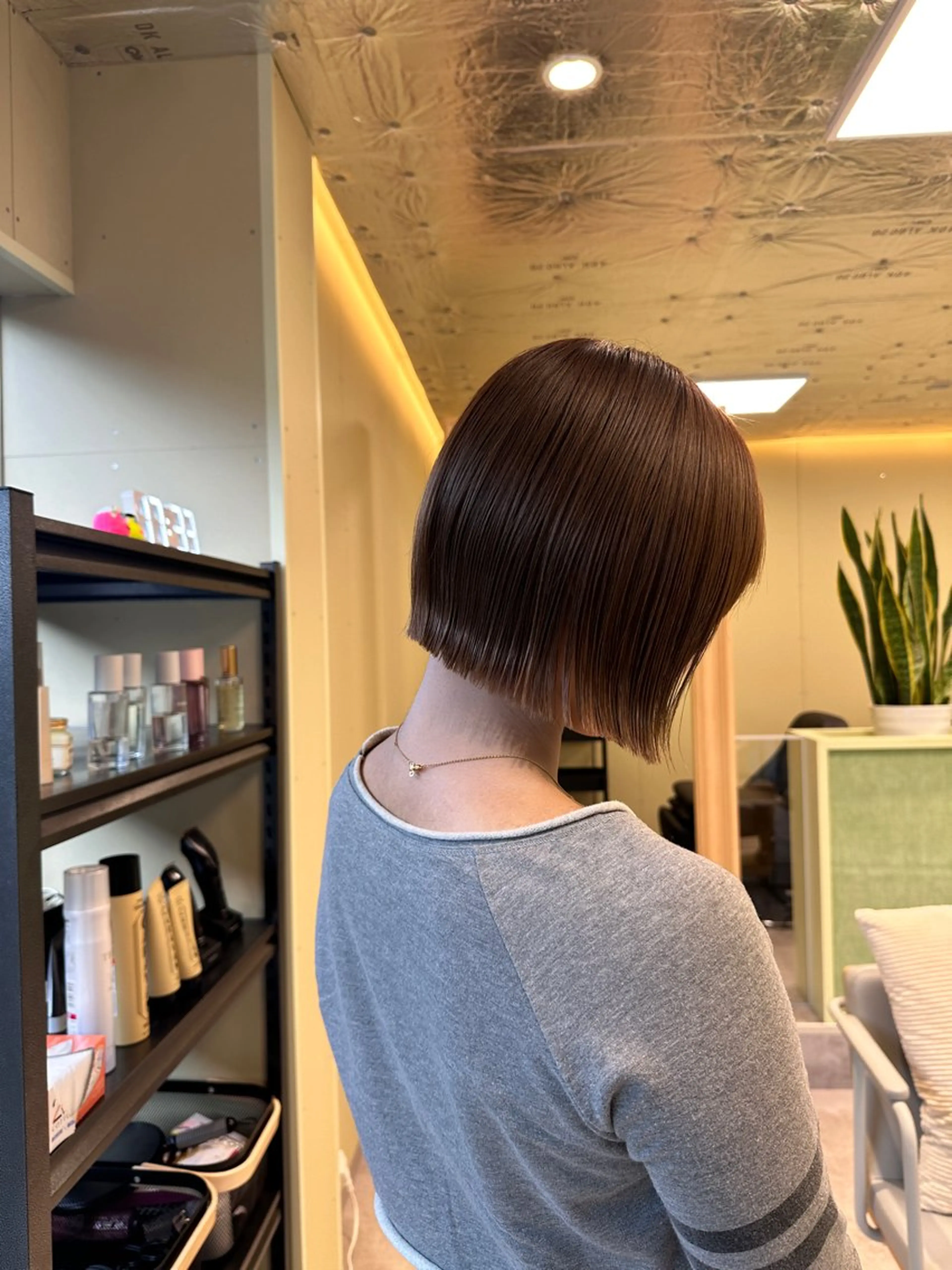 ショート カット ヘアカラー ボブ/ぱつっとボブ/ 谷口 海星のヘアスタイル