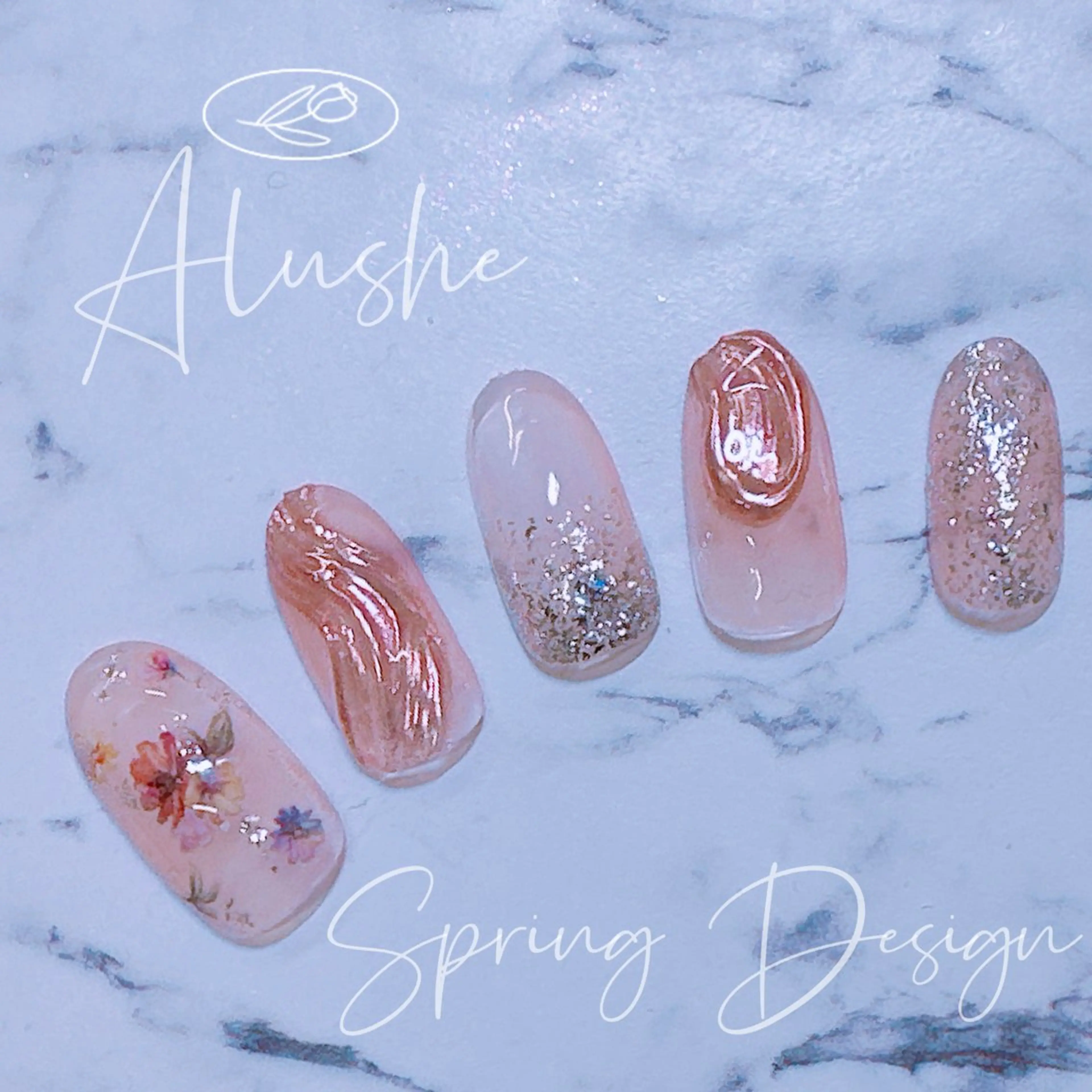 ネイル ハンドネイル Alushe平井店 🔅アイ🔅のネイルデザイン