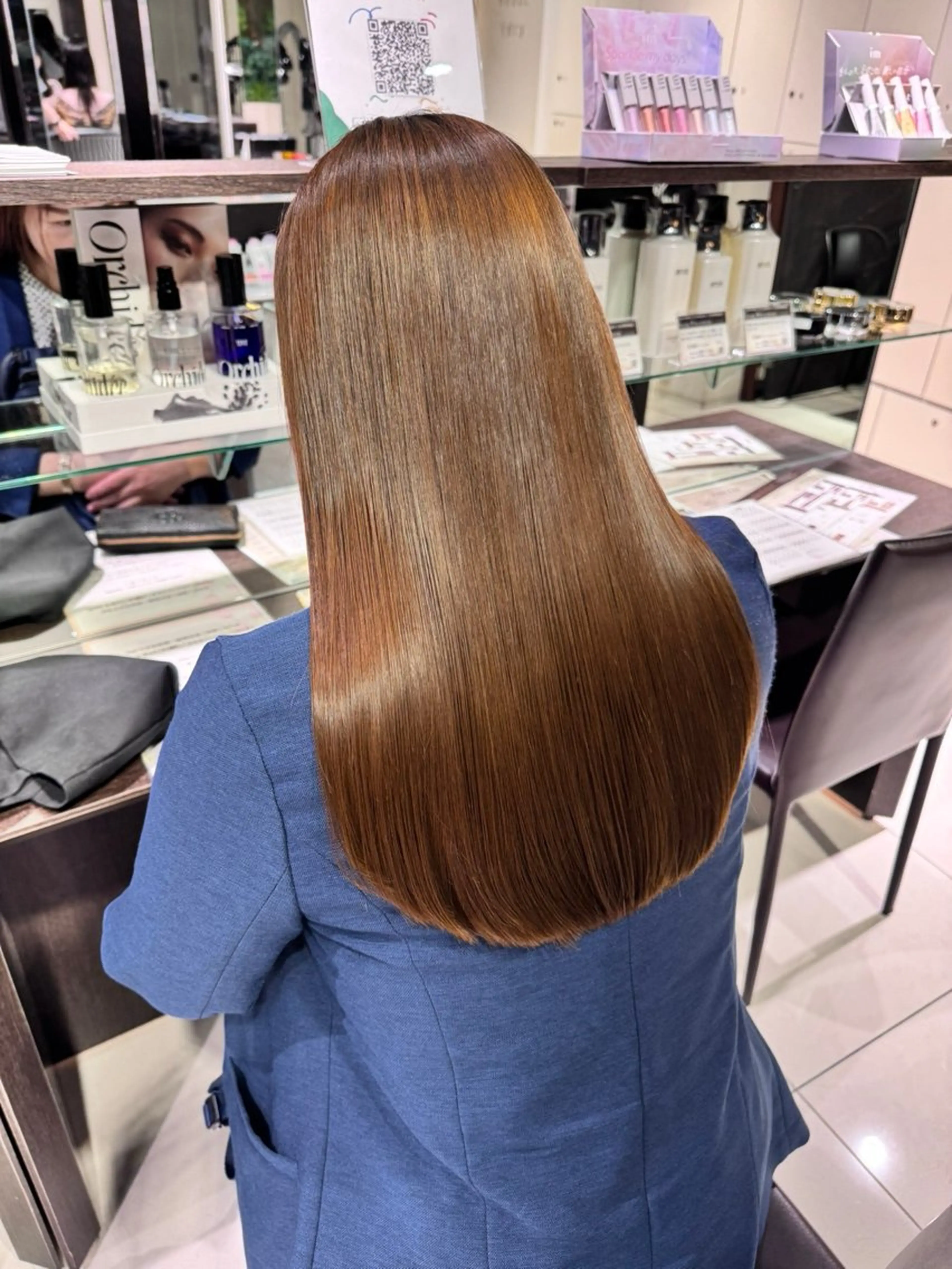 セミロング カット 縮毛矯正 トリートメント 髪質改善特化サロン/ 銀座/raikiのヘアスタイル