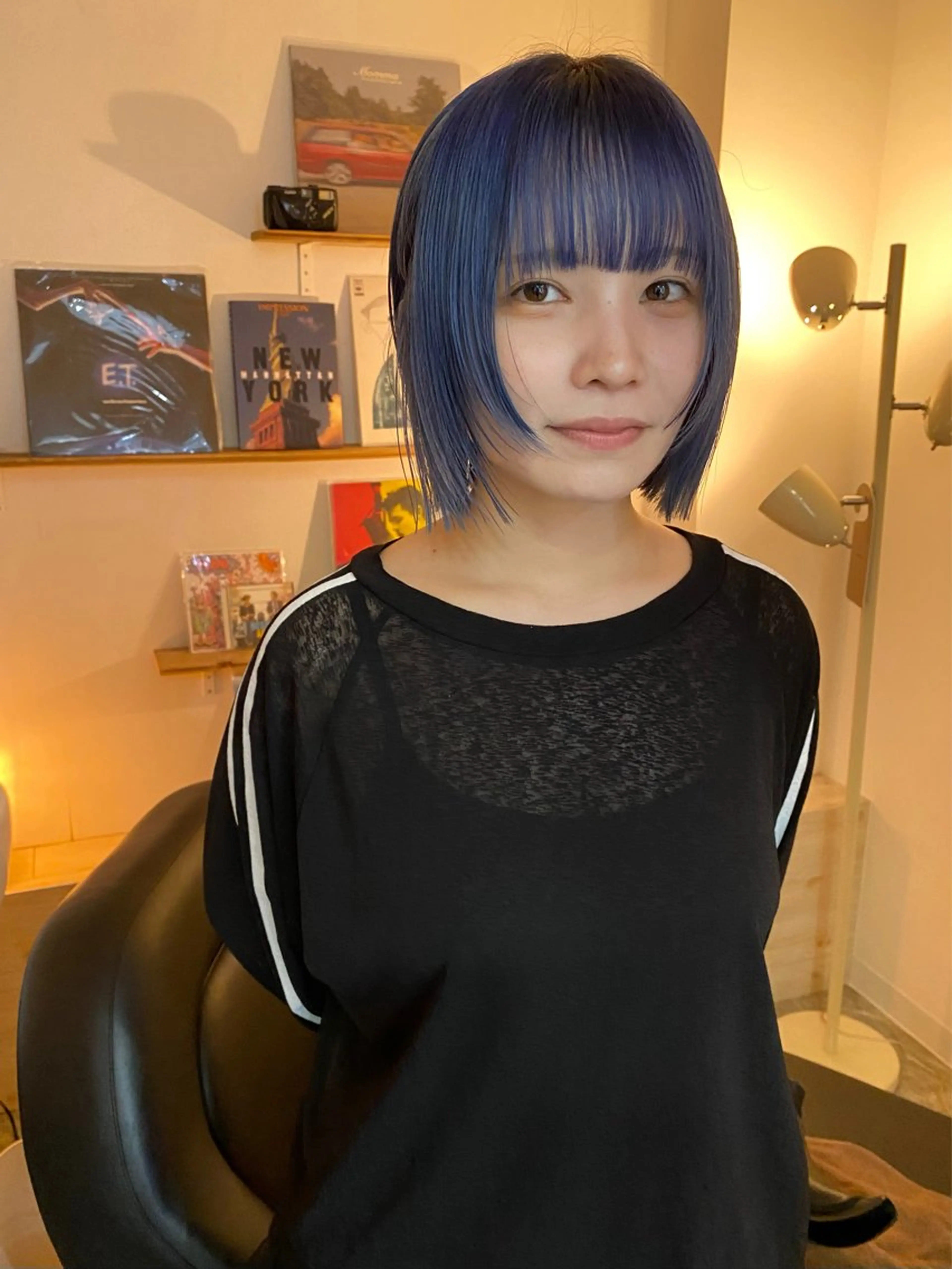 ショート カラー ボブレイヤー ブルーカラー ボブ レイヤーカット カット ヘアカラー トリートメント 森貴裕/ベージュ/ パーマ/オリーブのヘアスタイル