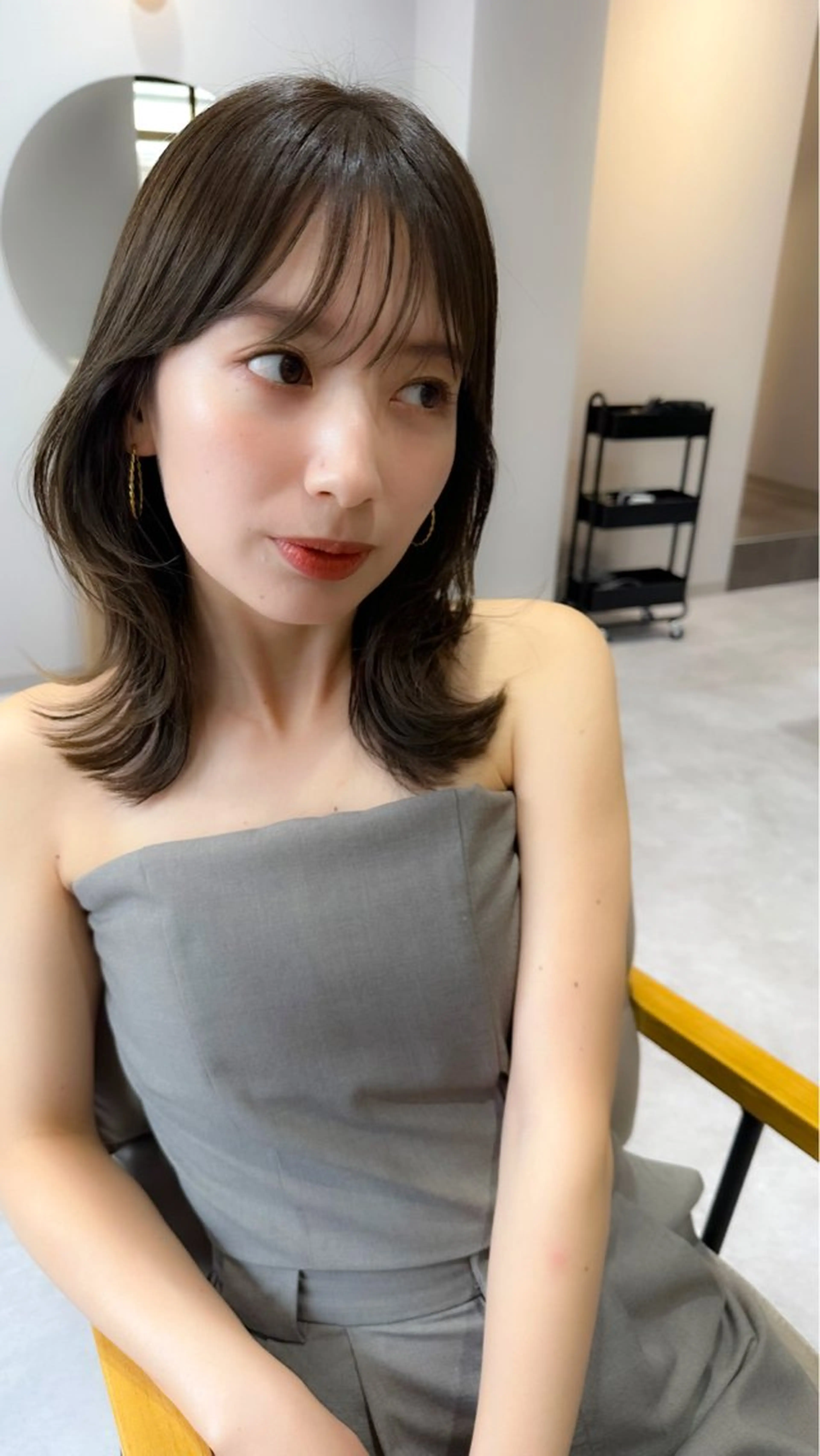 ミディアム カラー ヘアアレンジ カット ヘアカラー トリートメント topstylist 芳賀みなみのヘアスタイル