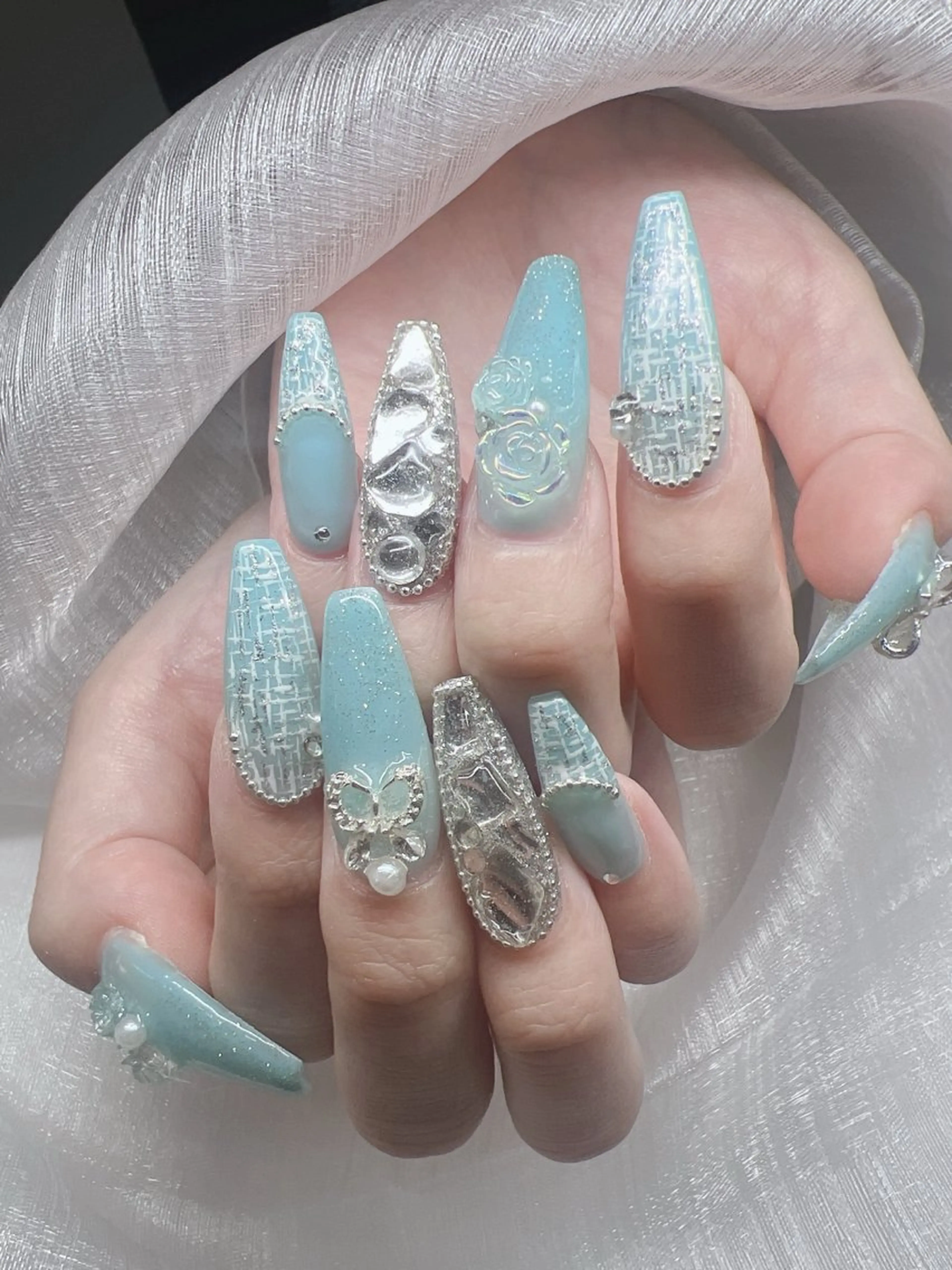 ネイル ハンドネイル Lee Nails チップ長さだし専門店のネイルデザイン