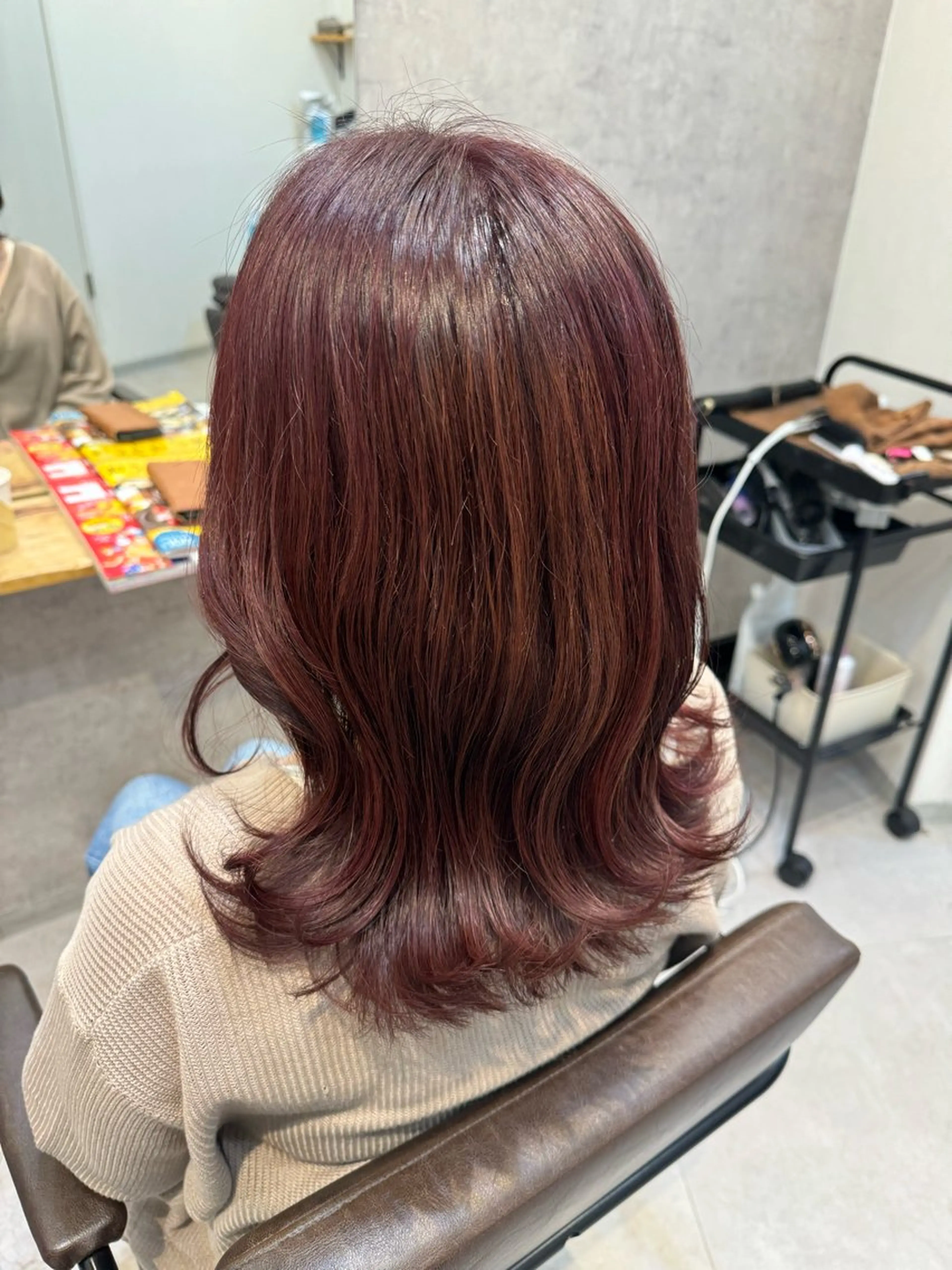 セミロング カラー ブラウンカラー ピンクカラー ピンクブラウン トリートメント Dxxxx III所属・女性目線の大人 メンズ*Ayakaのヘアスタイル